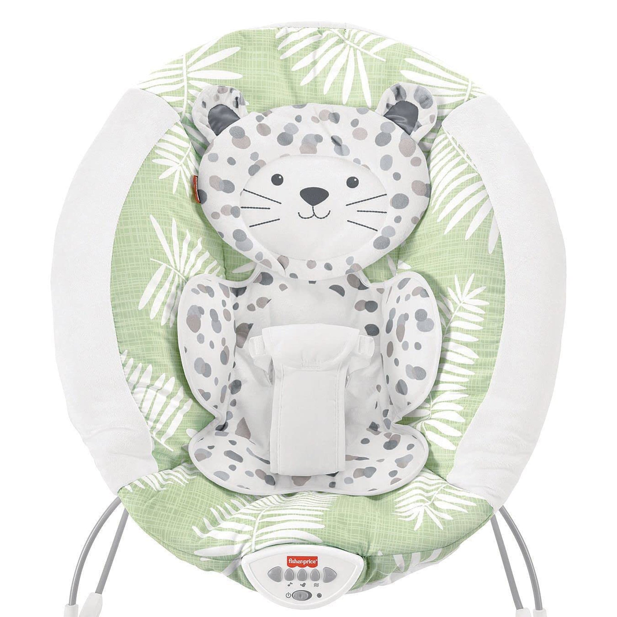 Fisher-Price Snow Leopard Deluxe Baby Bouncer with Soothing Sounds & Vibrations - VMInnovations