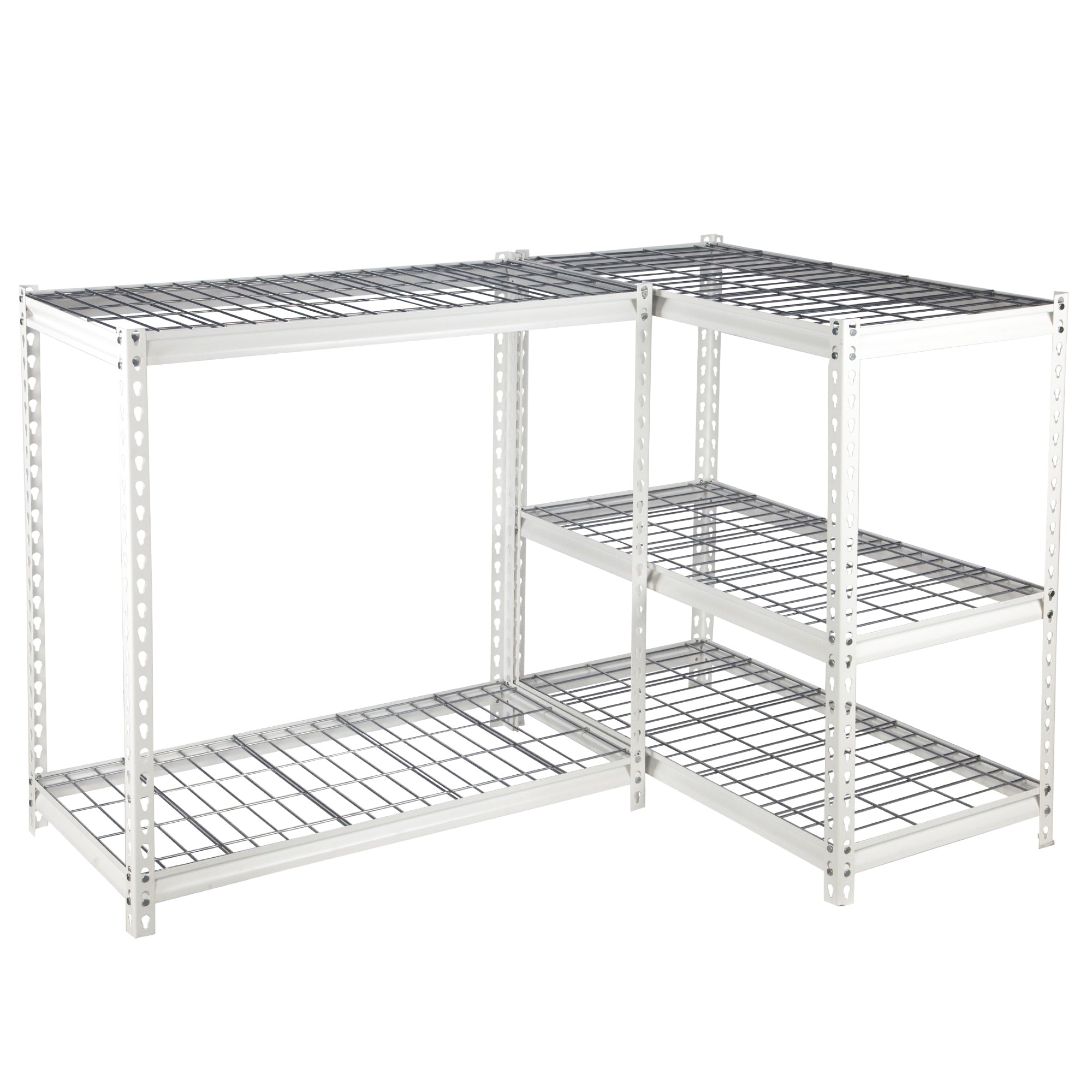 Pachira 30"W x 60"H 4 Shelf Steel Shelving for Home and Office Organizing, White - VMInnovations