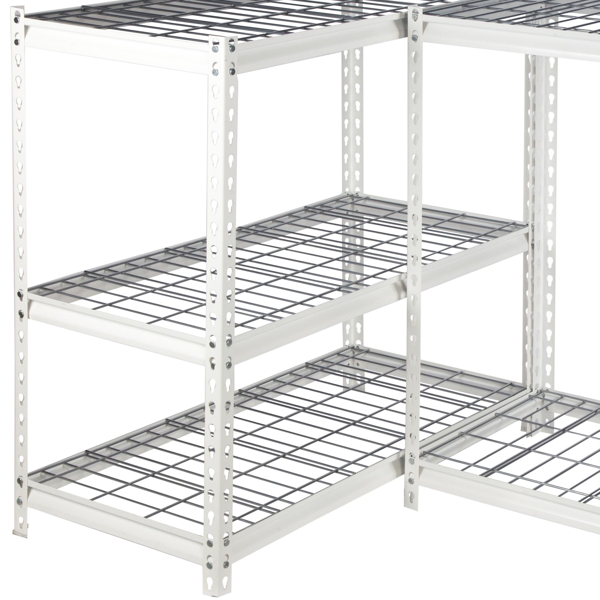 Pachira 30"W x 60"H 4 Shelf Steel Shelving for Home and Office Organizing, White - VMInnovations