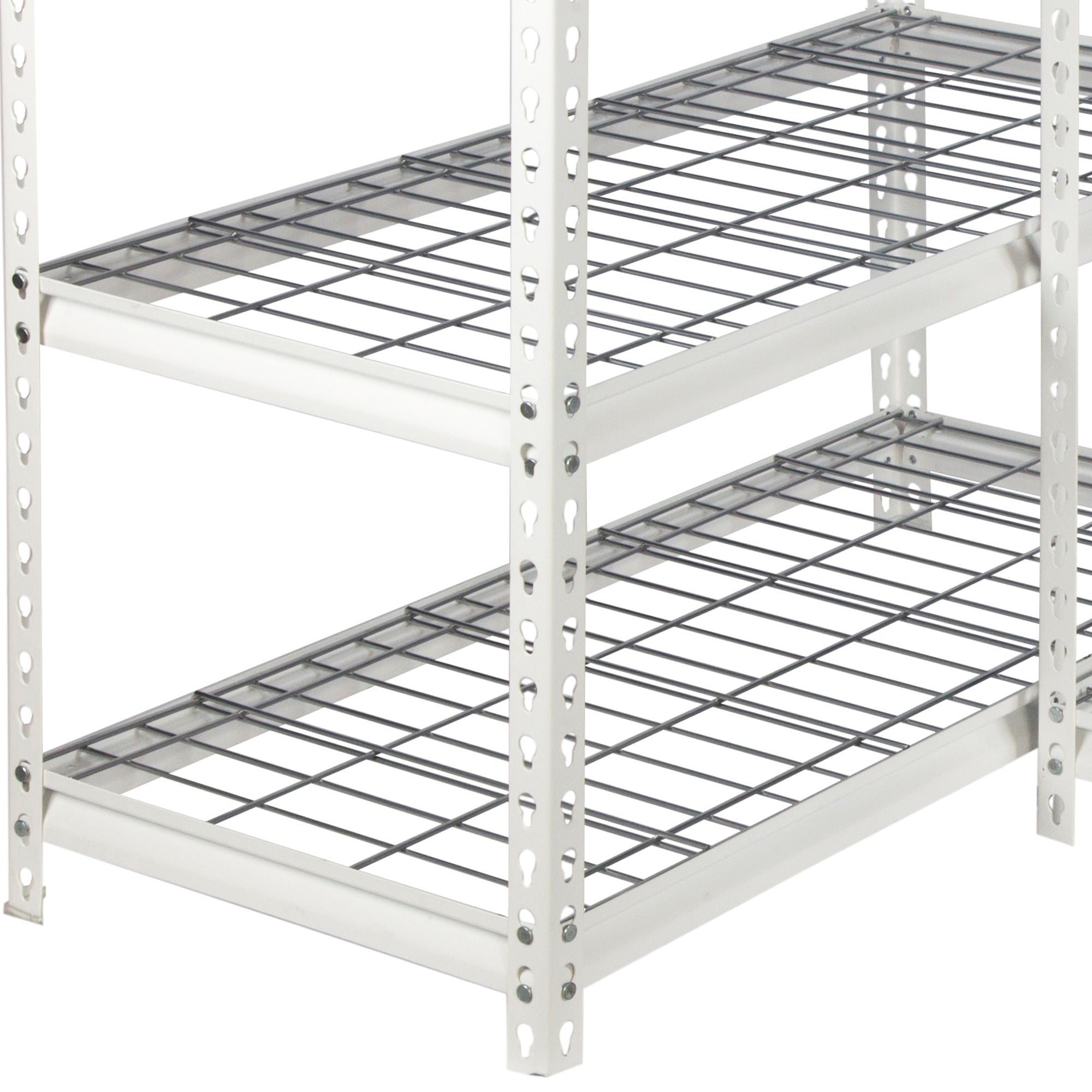 Pachira 30"W x 60"H 4 Shelf Steel Shelving for Home and Office Organizing, White - VMInnovations