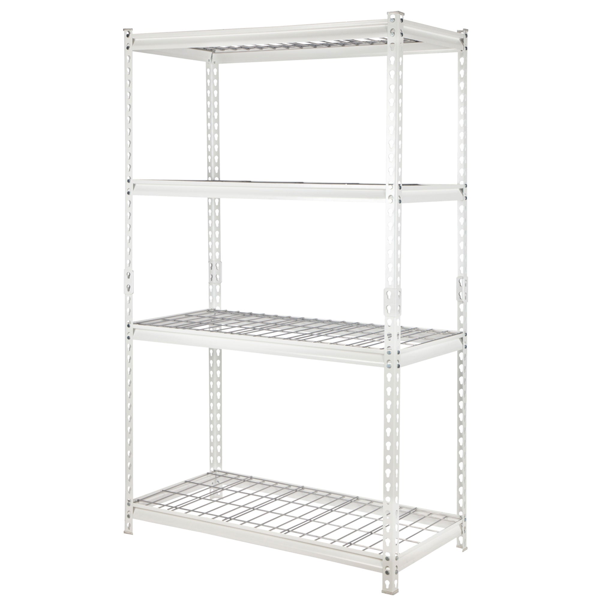 Pachira 36"W x 60"H 4 Shelf Steel Shelving for Home & Office, White (Used) - VMInnovations