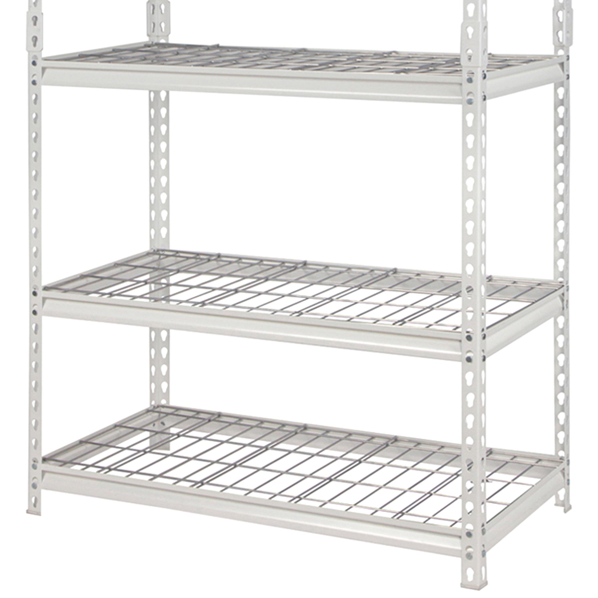 Pachira 36"W x 72"H 5 Shelf Steel Shelving for Organizing, White (Open Box) - VMInnovations