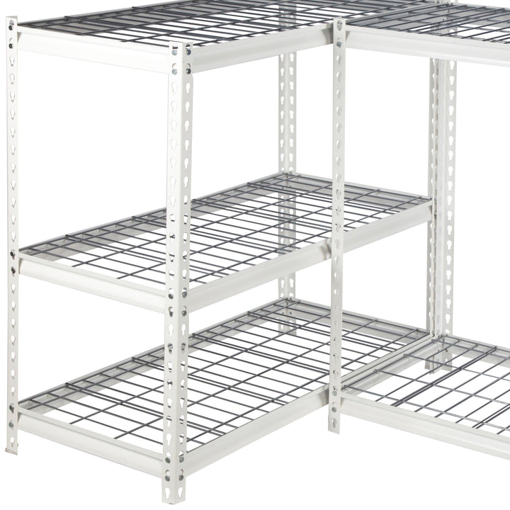 Pachira 60"W x 72"H 5 Shelf Steel Shelving for Home and Office Organizing, White - VMInnovations