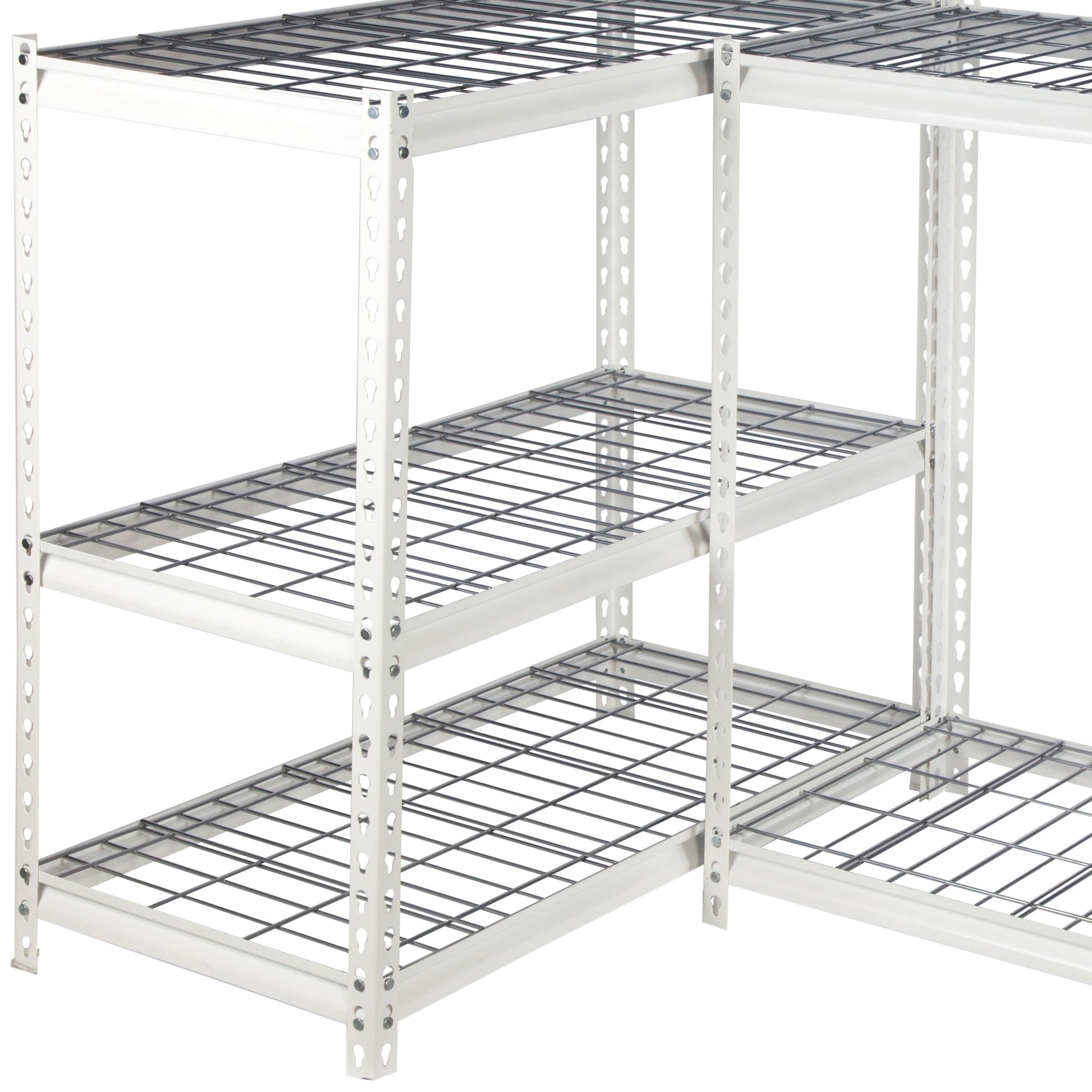 Pachira 60"W x 72"H 5 Shelf Steel Shelving for Home and Office Organizing, White - VMInnovations