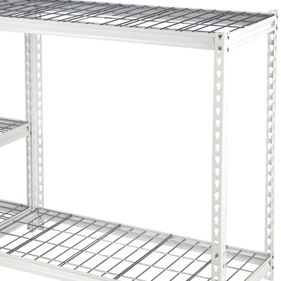 Pachira 60"W x 72"H 5 Shelf Steel Shelving for Home and Office Organizing, White
