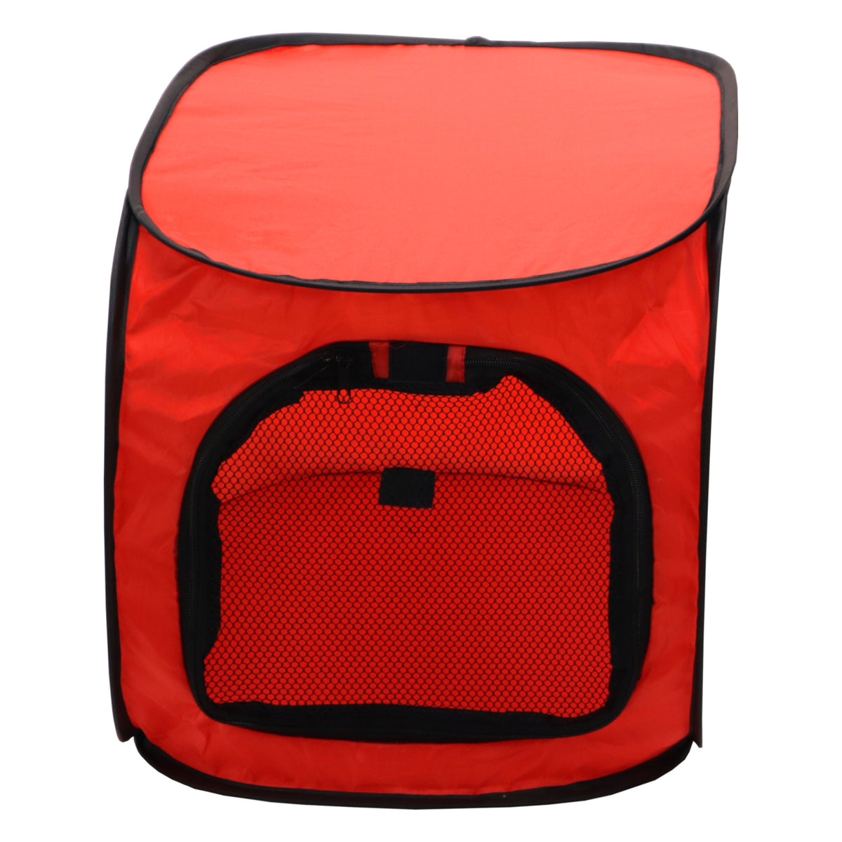Redmon Medium Foldable Lightweight Portable Pop Up Dog Pet Travel Crate, Red