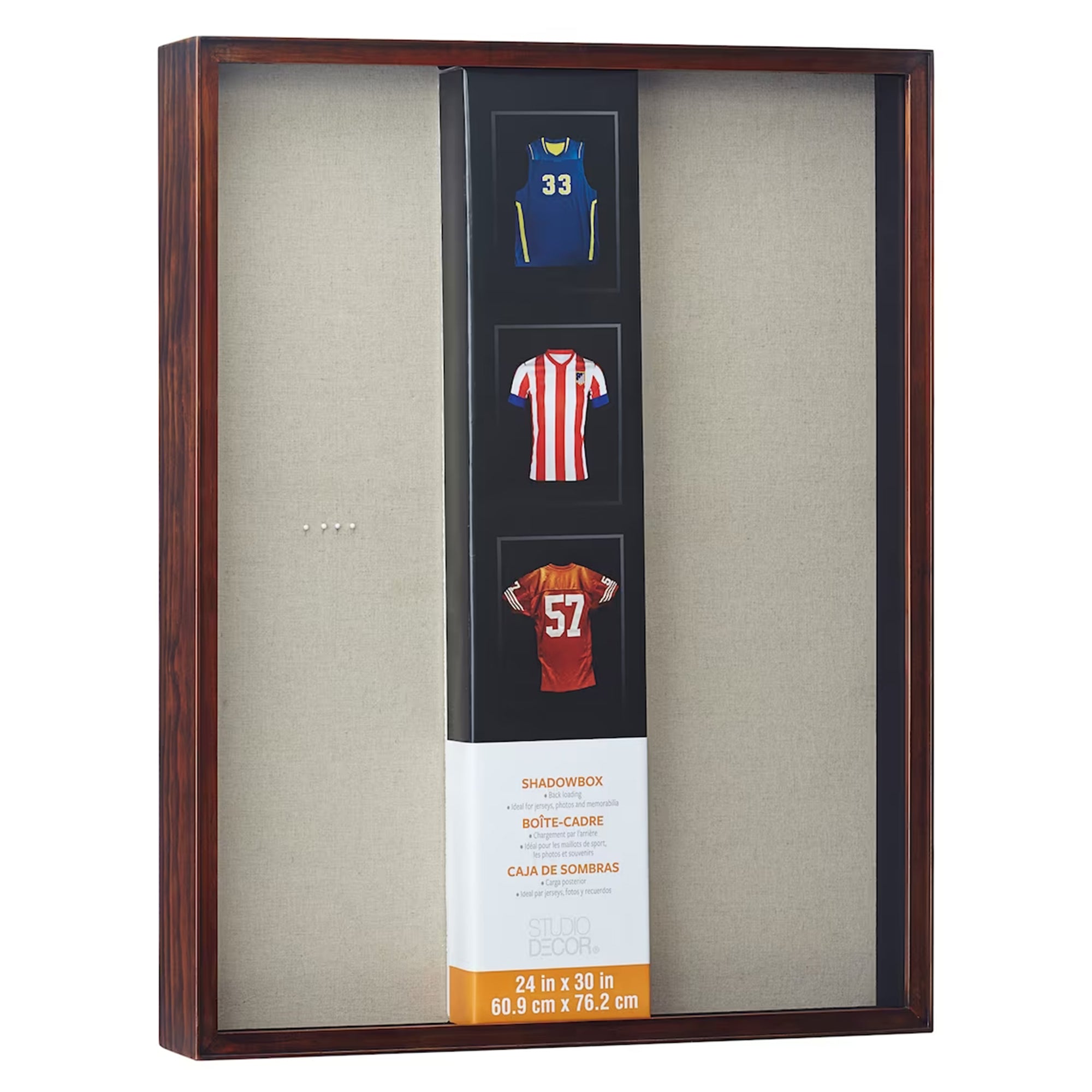 Studio Decor 24"x30" Large Easy Back Loading Shadow Box Frame, Walnut(2pk)(Used) - VMInnovations