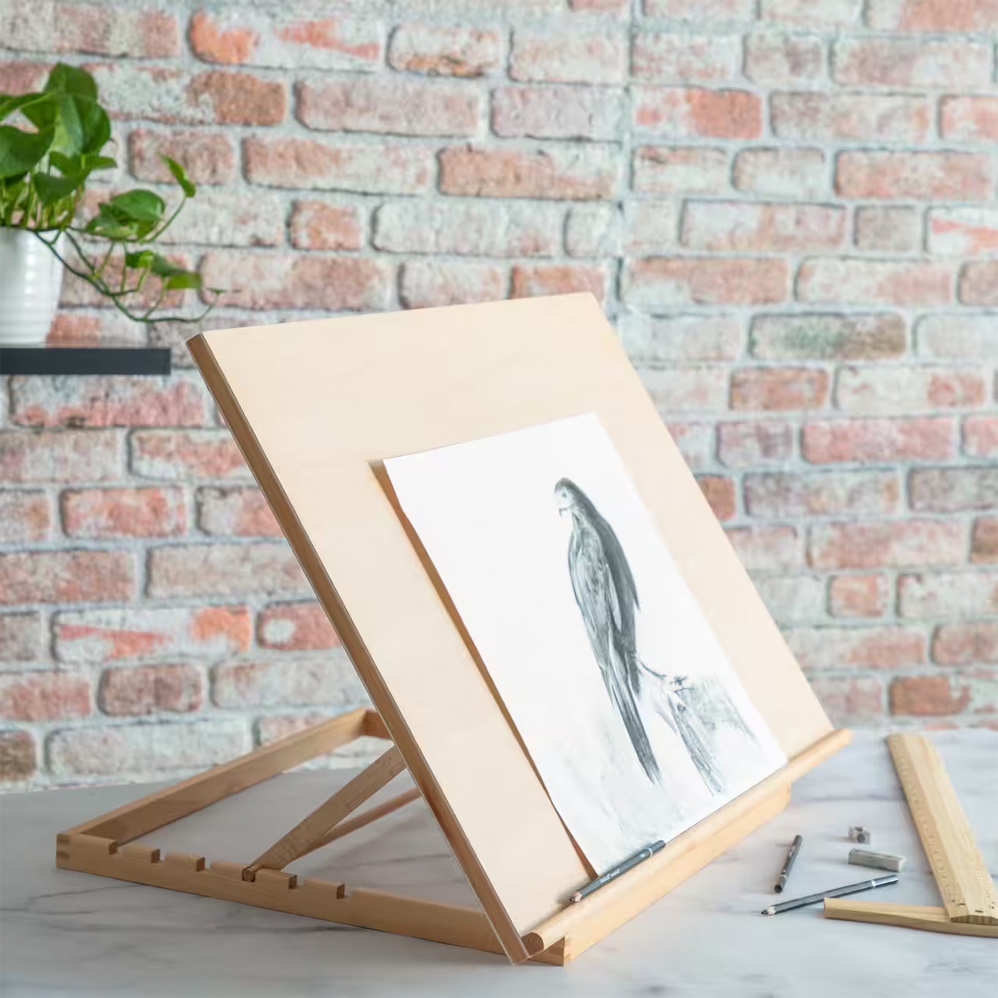 Artist's Loft Adjustable Media Tabletop Surface Easel w/T Square (2 Pk) (Used) - VMInnovations