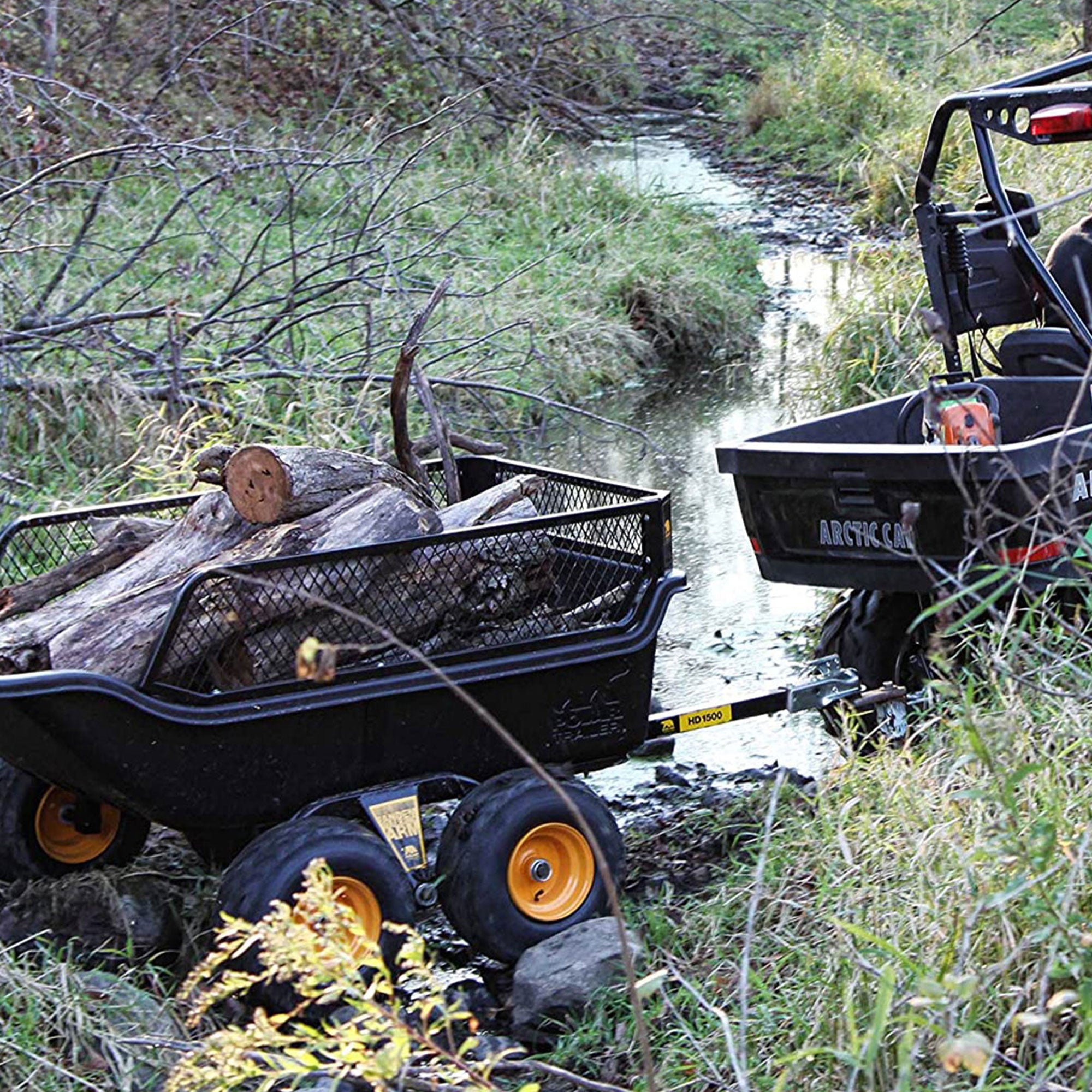 Polar Trailer 2" Coupler Kit with HD 1500TA Steel Tandem Axle Hauling Trailer