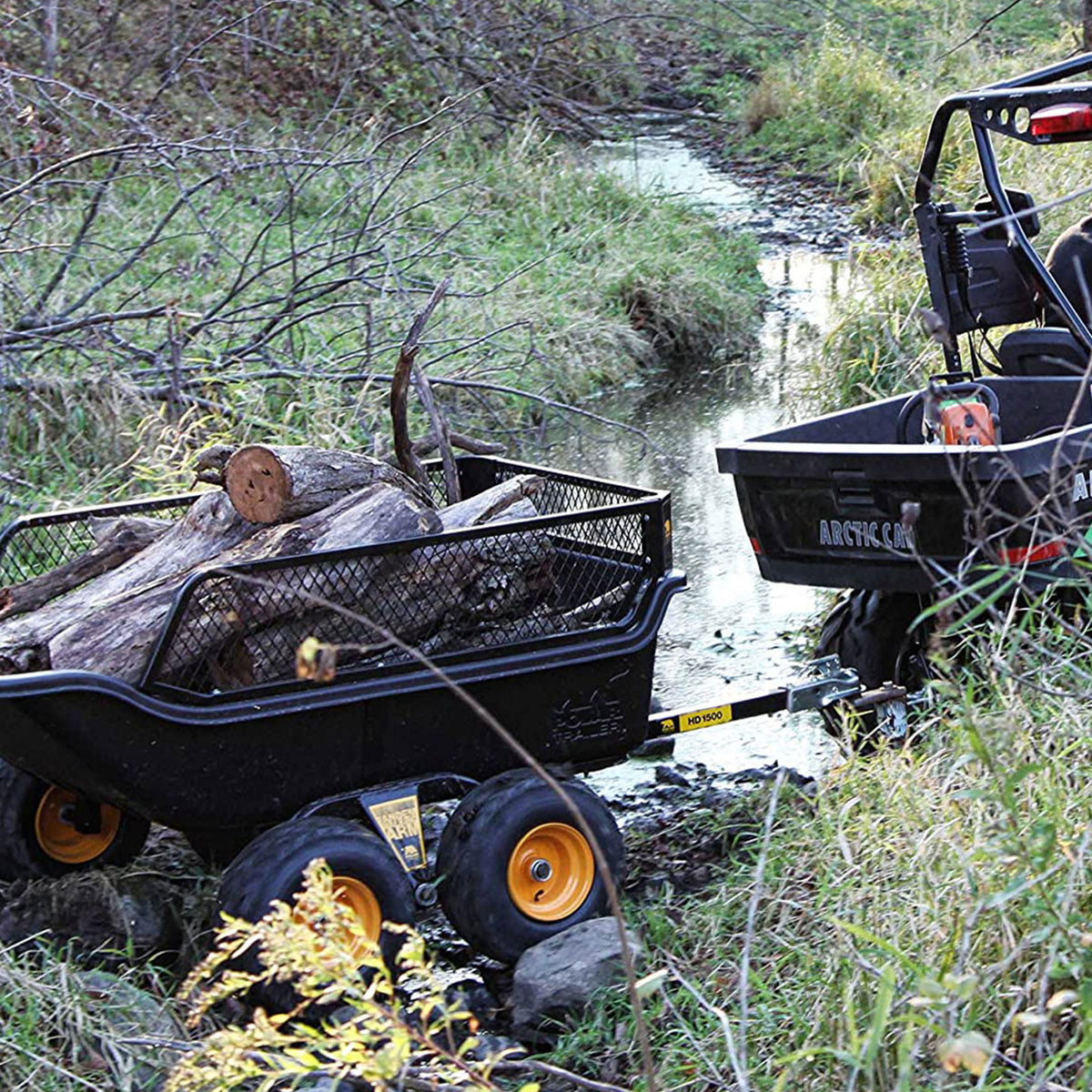 Polar Trailer 2" Coupler Kit with HD 1500TA Steel Tandem Axle Hauling Trailer
