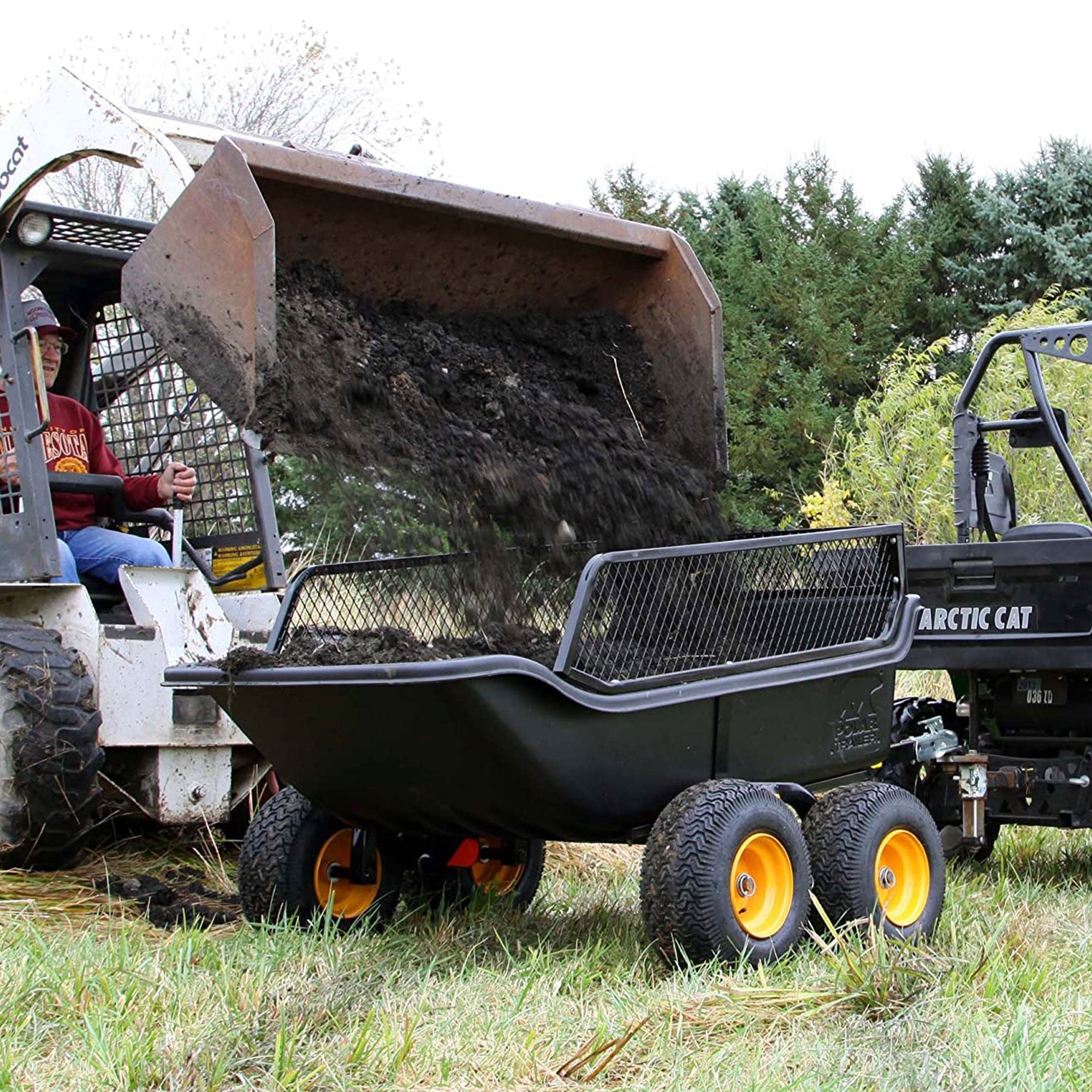 Polar Trailer 2" Coupler Kit with HD 1500TA Steel Tandem Axle Hauling Trailer
