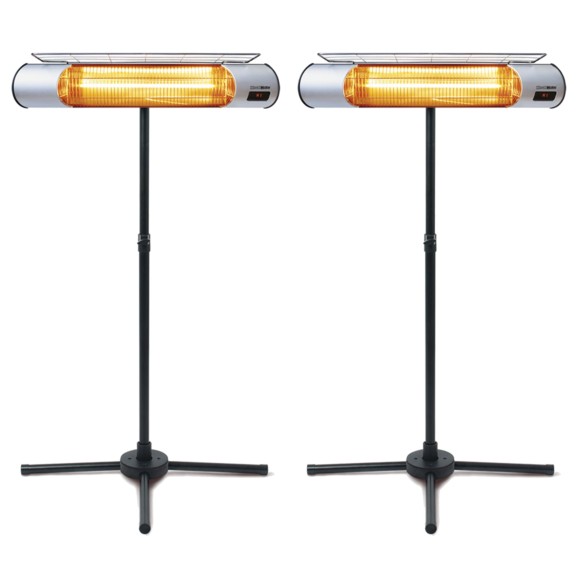 Sengoku HeatMate Weatherproof Graphite Patio Heater with Remote, Silver (2 Pack) - VMInnovations