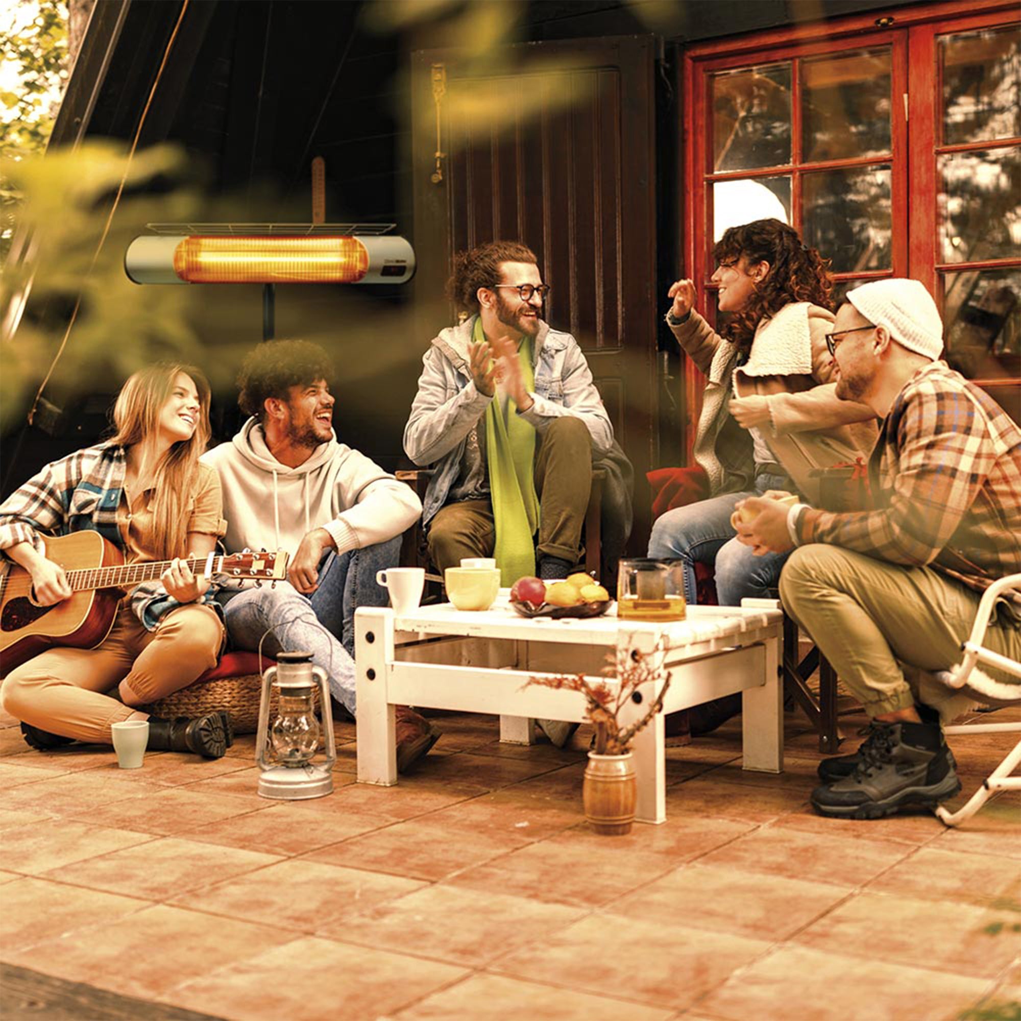 Sengoku HeatMate Weatherproof Graphite Patio Heater with Remote, Silver (2 Pack) - VMInnovations
