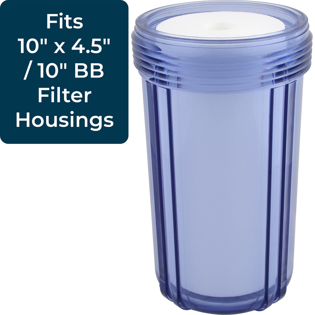 SpiroPure 10 x 4.5" Dual Gradient Water Filter, 1 Micron (8 Pk) (Open Box)