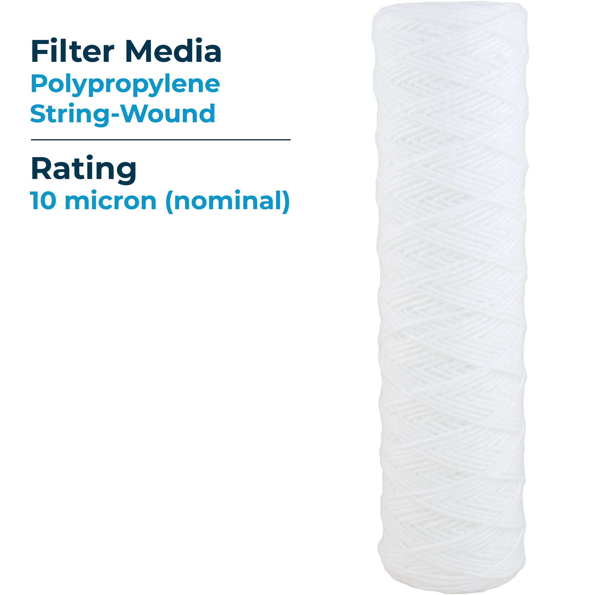 SpiroPure String Wound Polypropylene Water Filter, 10 Micron (24 Pack)(Open Box)