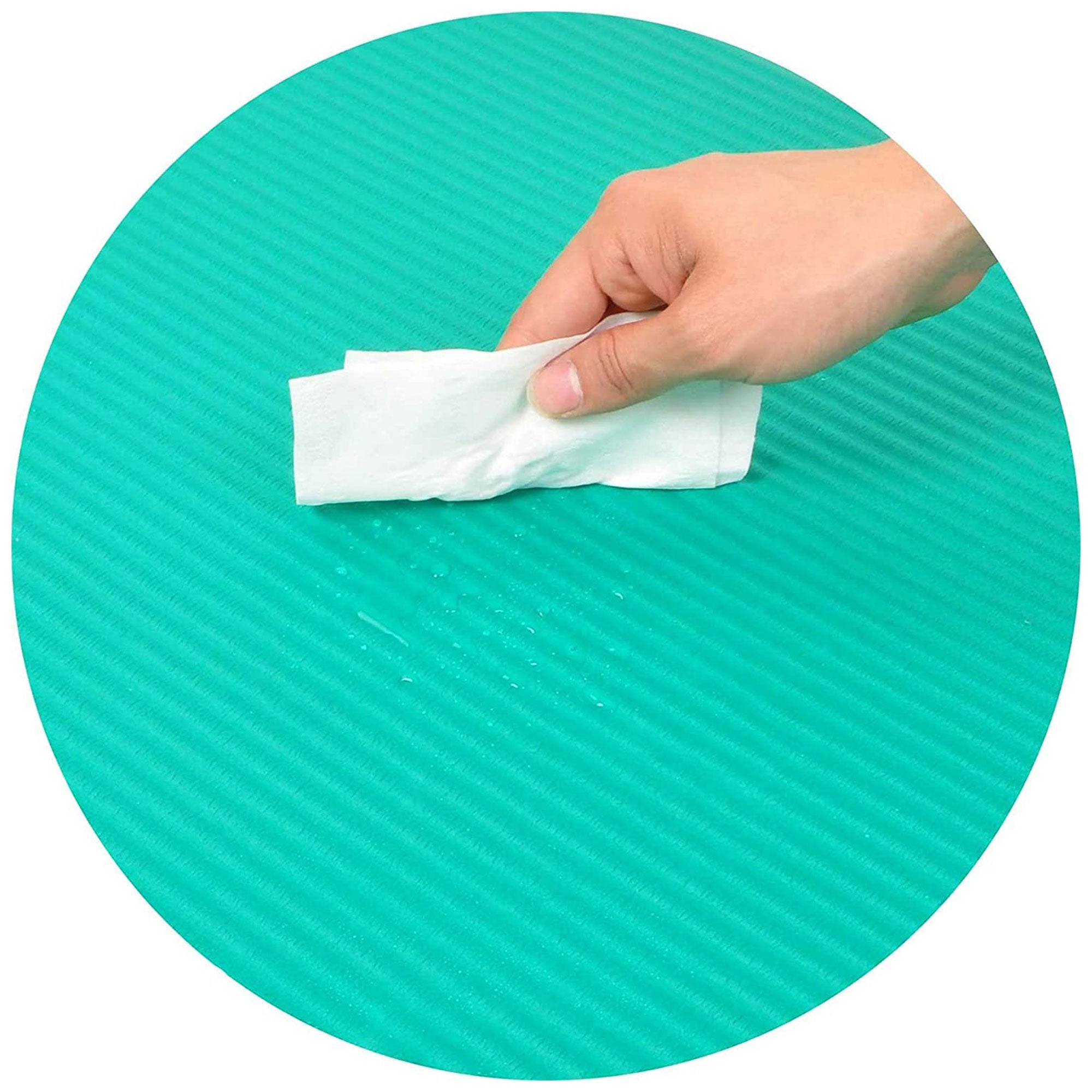BalanceFrom Fitness GoCloud 1" Extra Thick Exercise Mat w/Strap, Green(Open Box) - VMInnovations