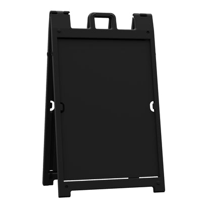 Plasticade Deluxe Signicade Folding Double Sided Sign Stand, Black (3 Pack)