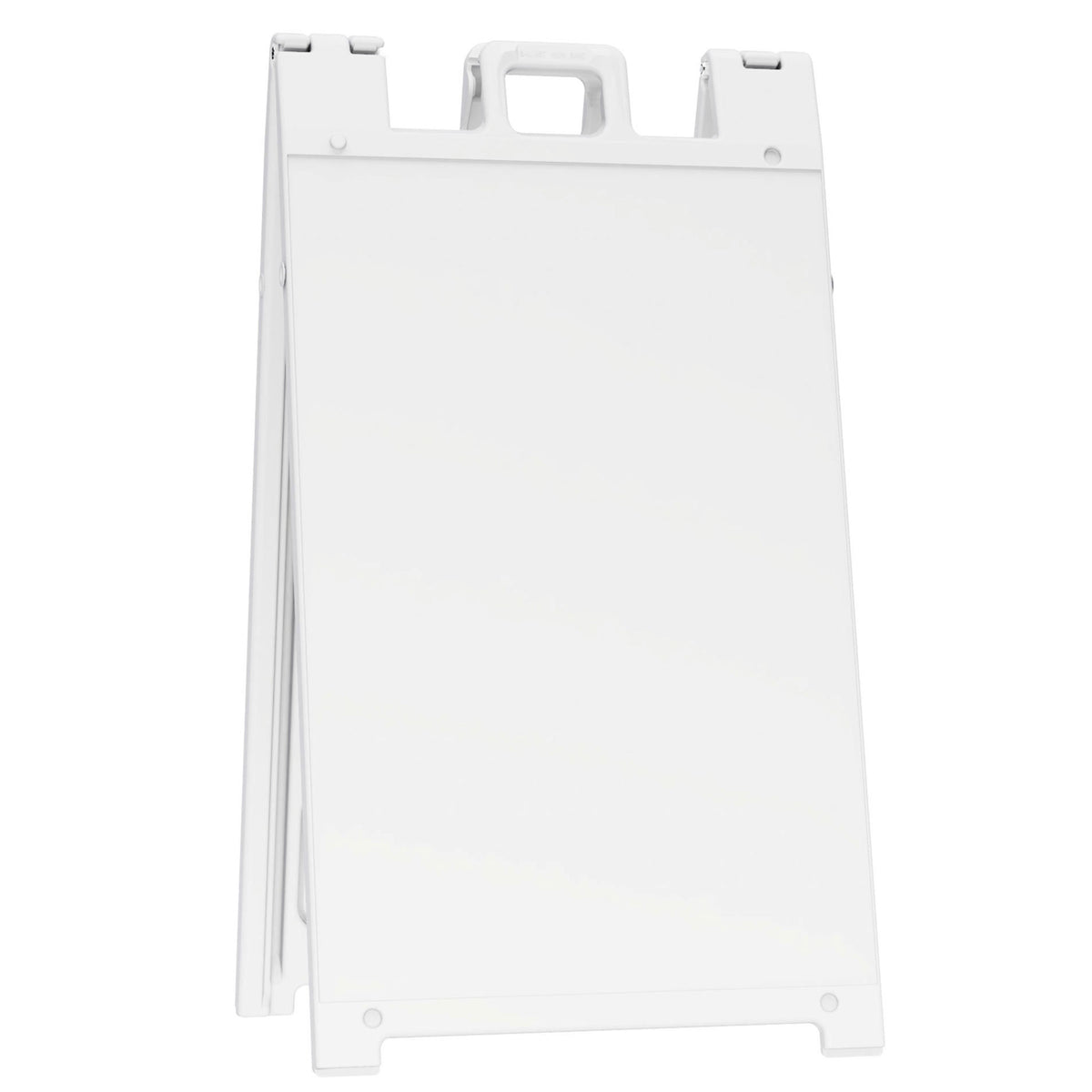 Plasticade Signicade Folding Sidewalk Double Sided Sign Stand, White (3 Pack)