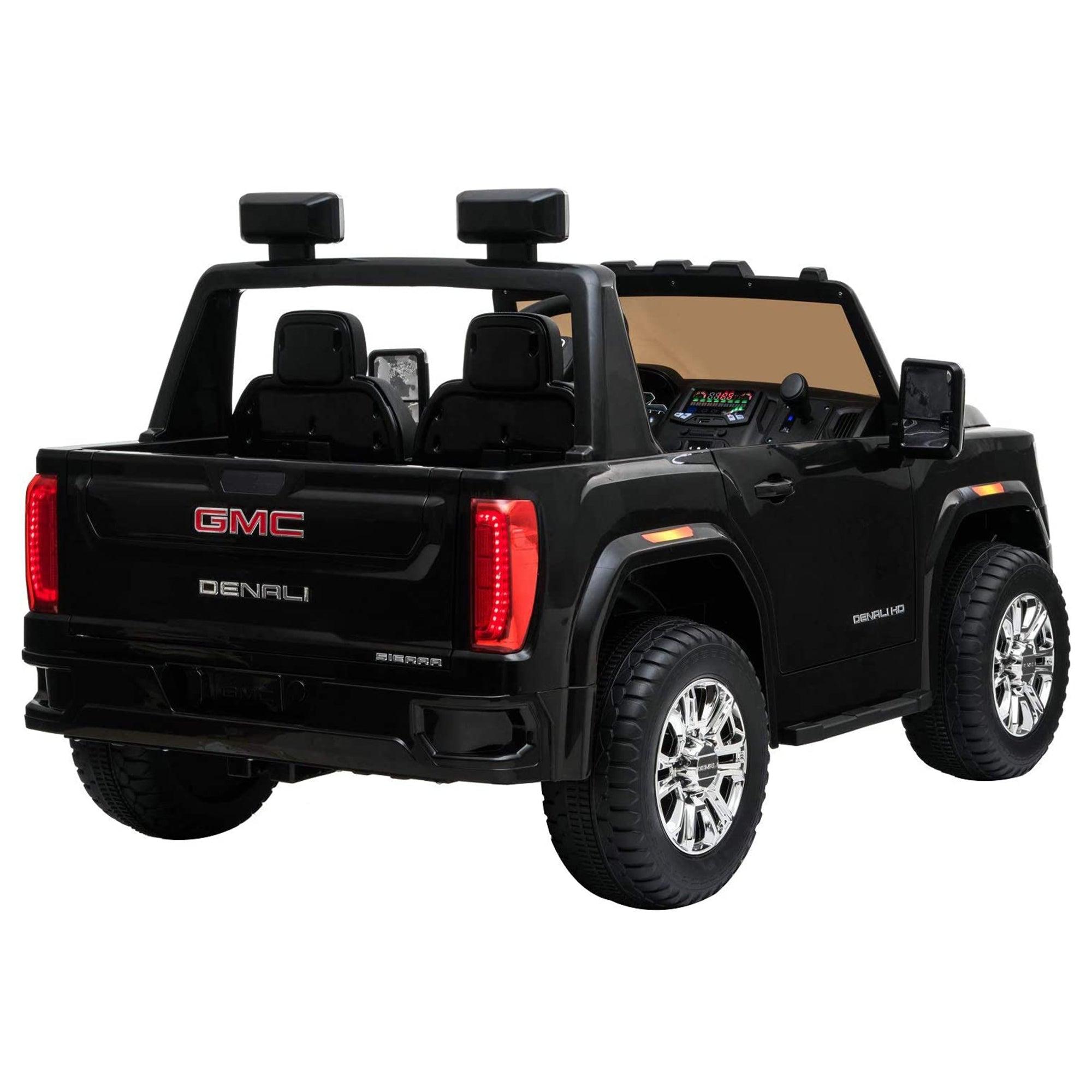 DAKOTT GMC Sierra Denali HD 2 Seater 12V Ride On Electric Vehicle, Black (Used) - VMInnovations
