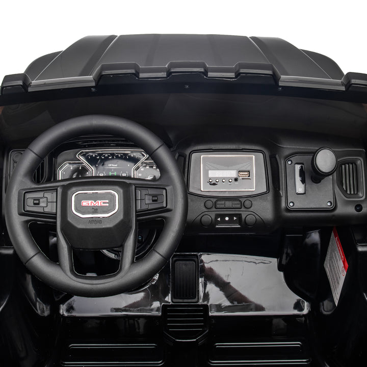 DAKOTT GMC Sierra Denali HD 2 Seater 12V Ride On Electric Vehicle, Black (Used) - VMInnovations