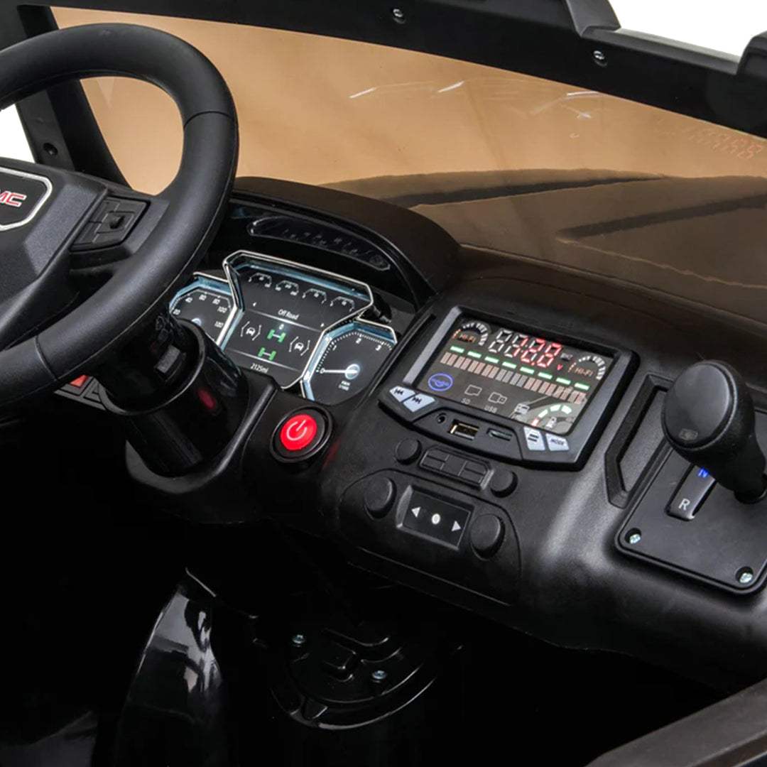 DAKOTT GMC Sierra Denali HD 2 Seater 12V Ride On Electric Vehicle, Black (Used) - VMInnovations