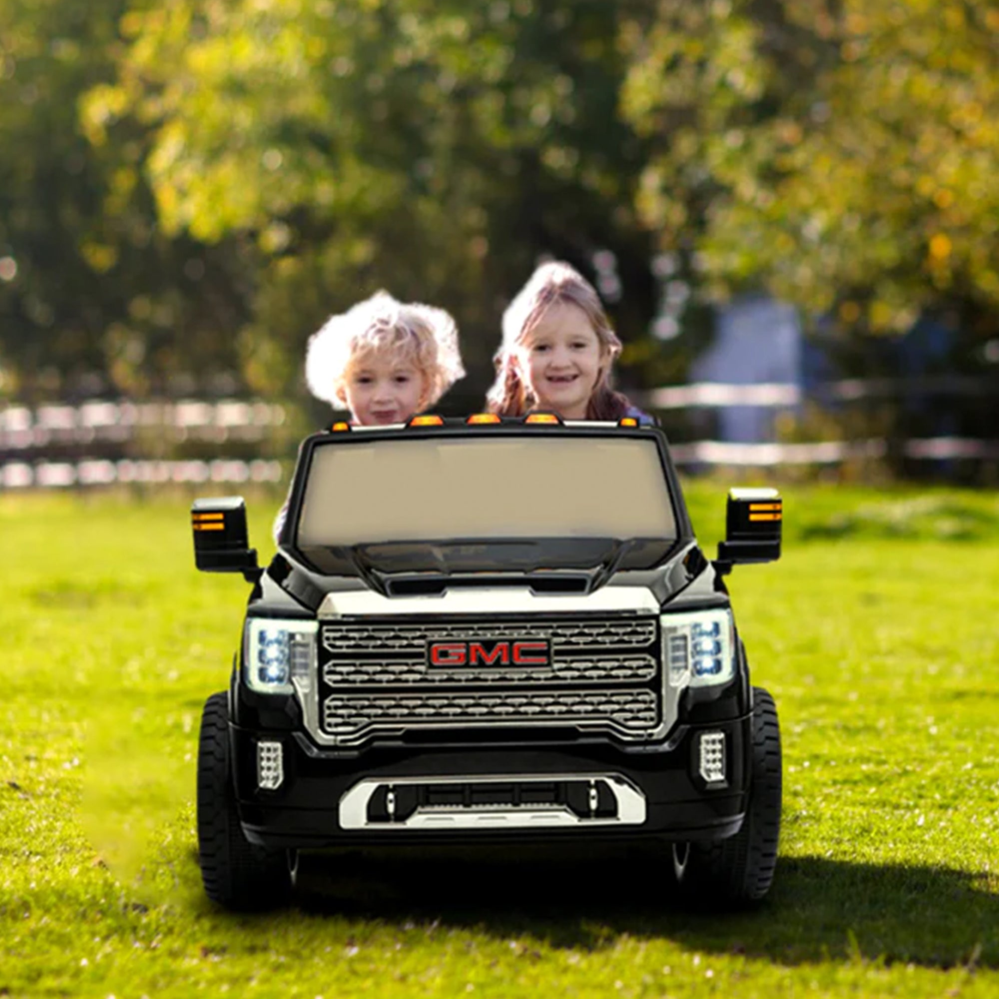 GMC Sierra Denali HD 2 Seater 12V Ride On Truck Electric Vehicle, Blk(For Parts) - VMInnovations
