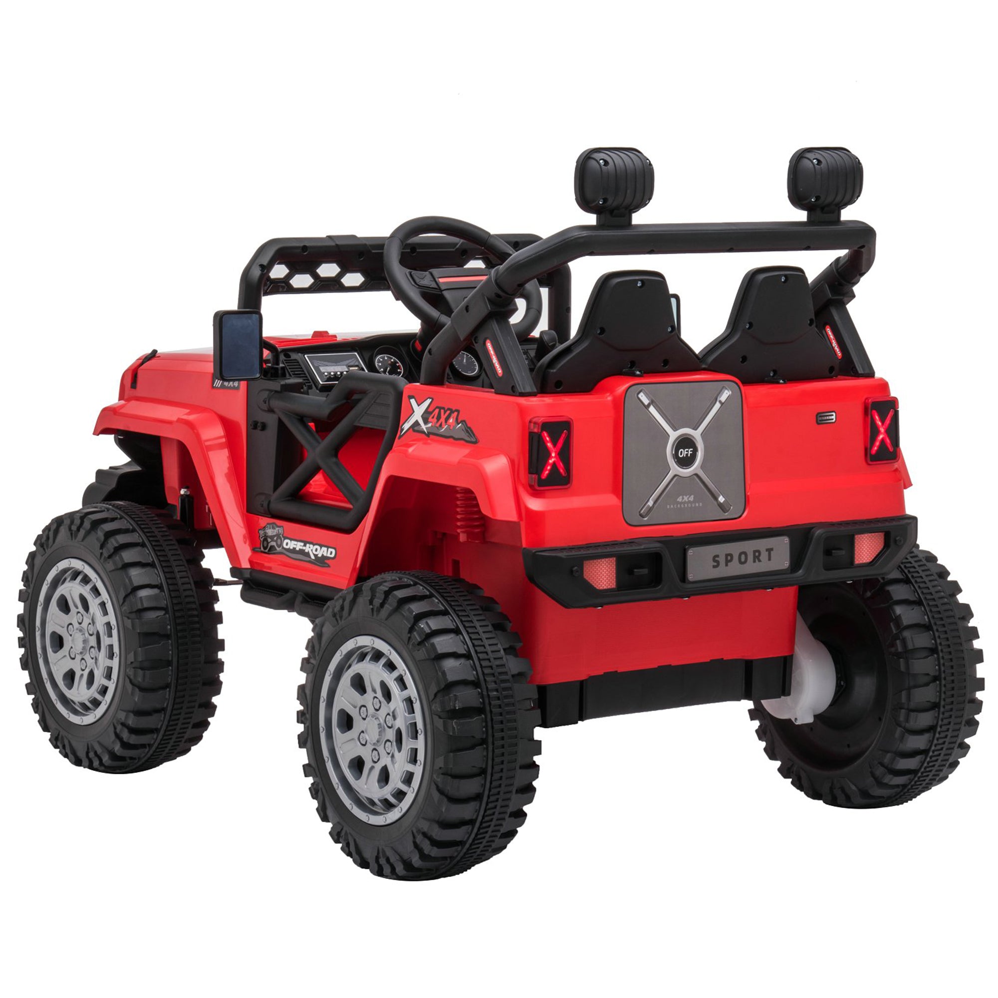 DAKOTT 12V Ride On Truck Electric with Remote Control for Kids, Red (Open Box) - VMInnovations