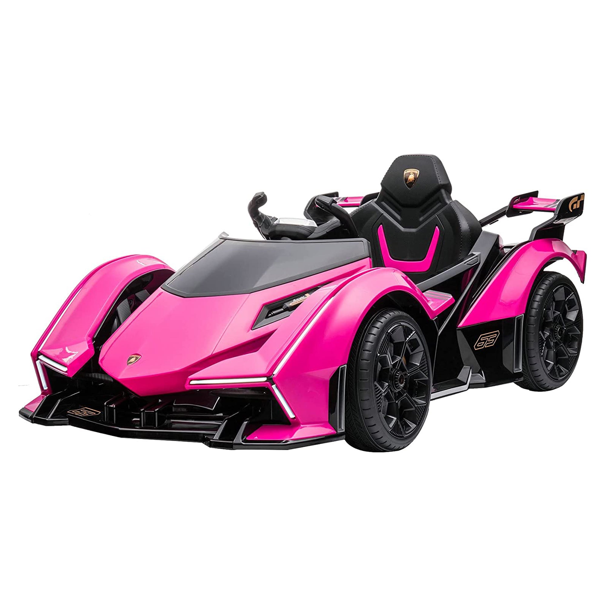 Dakott Lamborghini Gran Turismo V12 Battery Power Ride On Toy, Pink (For Parts) - VMInnovations