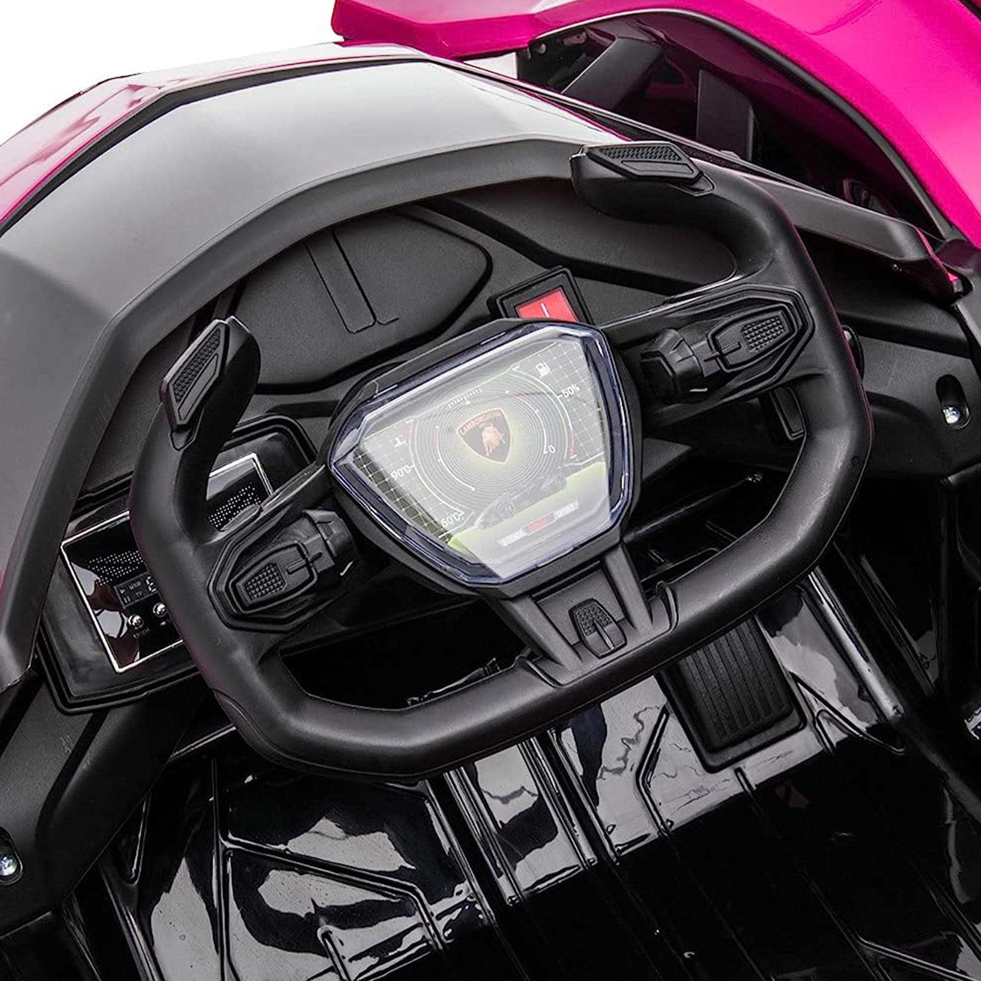Dakott Lamborghini Gran Turismo V12 Battery Power Ride On Toy, Pink (For Parts) - VMInnovations