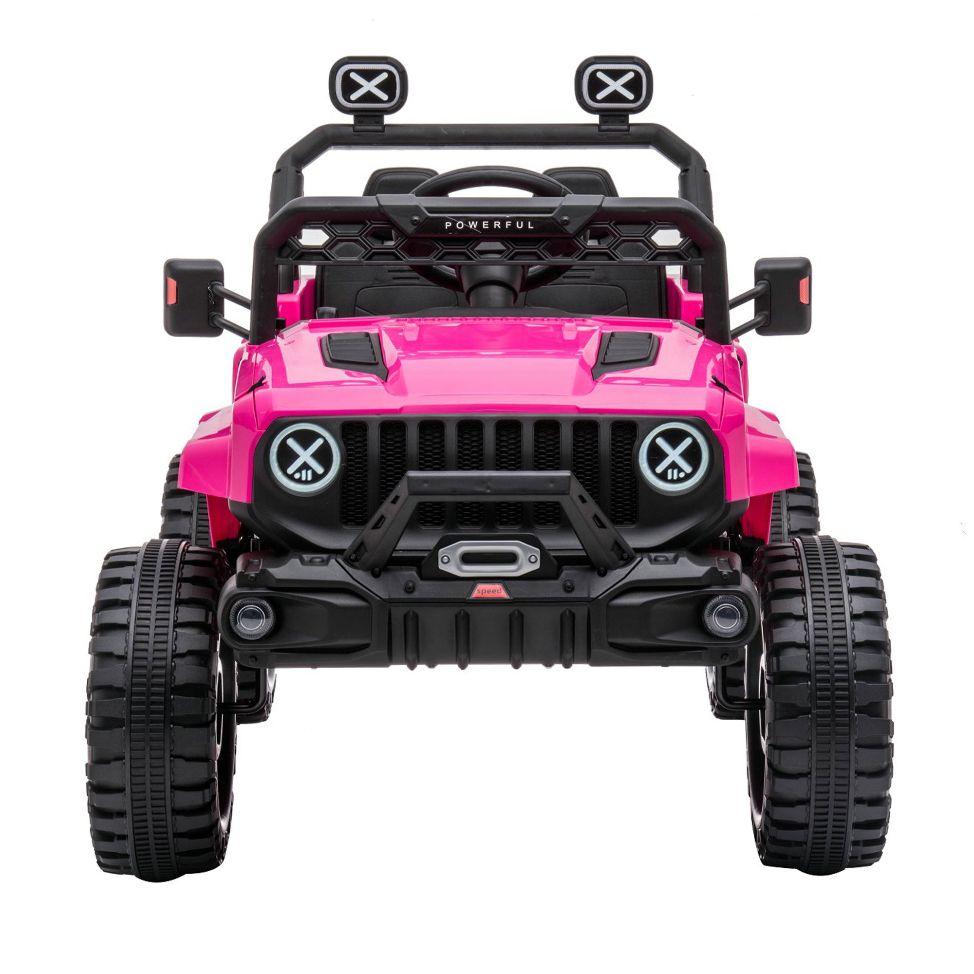 DAKOTT 12V Ride On Truck Electric Off Road Car w/Remote Control for Kids, Pink - VMInnovations