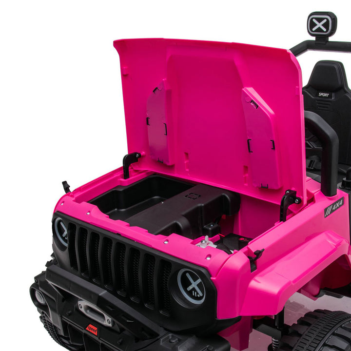 DAKOTT 12V Ride On Truck Electric Off Road Car w/Remote Control for Kids, Pink - VMInnovations