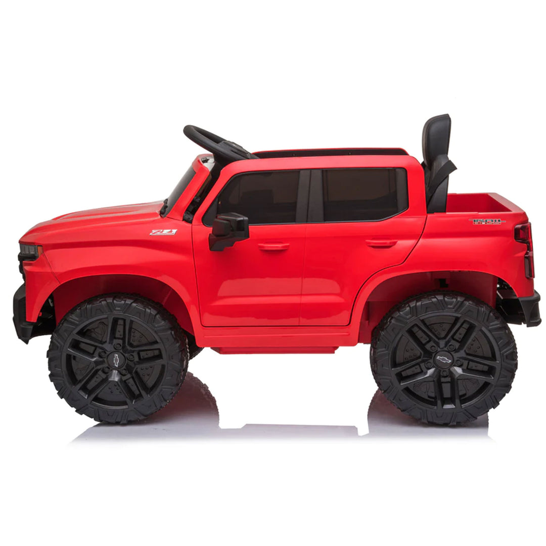 Dakott Chevy Silverado 4 x 4 Big Wheels Trail Boss Ride On Monster Truck, Red - VMInnovations
