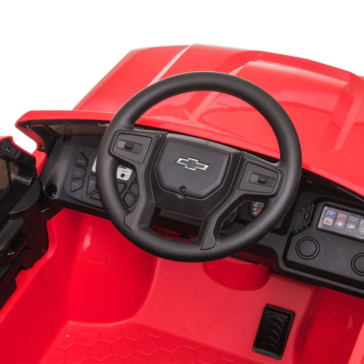 Dakott Chevy Silverado 4 x 4 Big Wheels Trail Boss Ride On Monster Truck, Red - VMInnovations