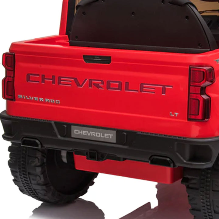 Dakott Chevy Silverado 4 x 4 Big Wheels Trail Boss Ride On Monster Truck, Red - VMInnovations