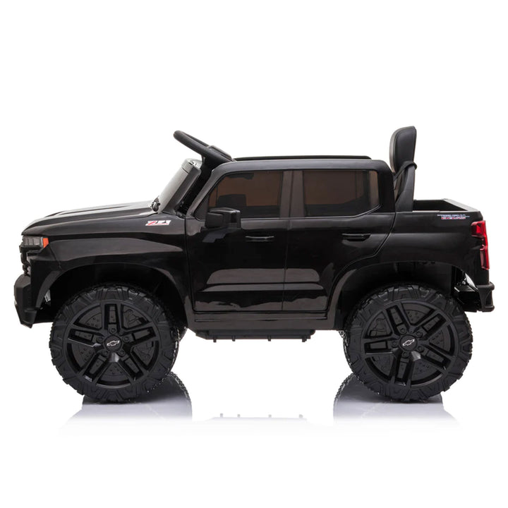 Dakott Chevy Silverado 4 x 4 Big Wheels Trail Boss Ride On Monster Truck, Black - VMInnovations