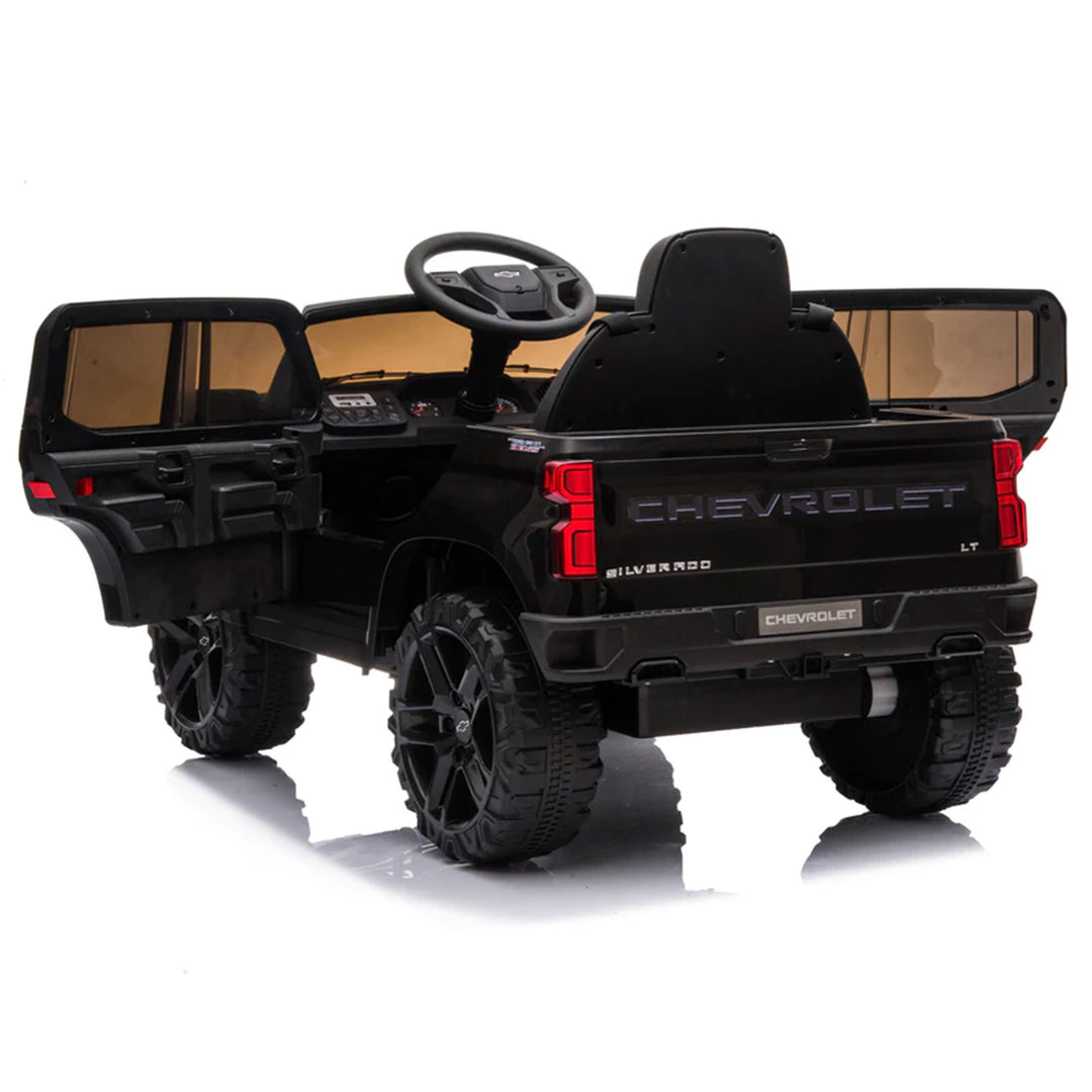 Dakott Chevy Silverado 4 x 4 Big Wheels Trail Boss Ride On Monster Truck, Black - VMInnovations