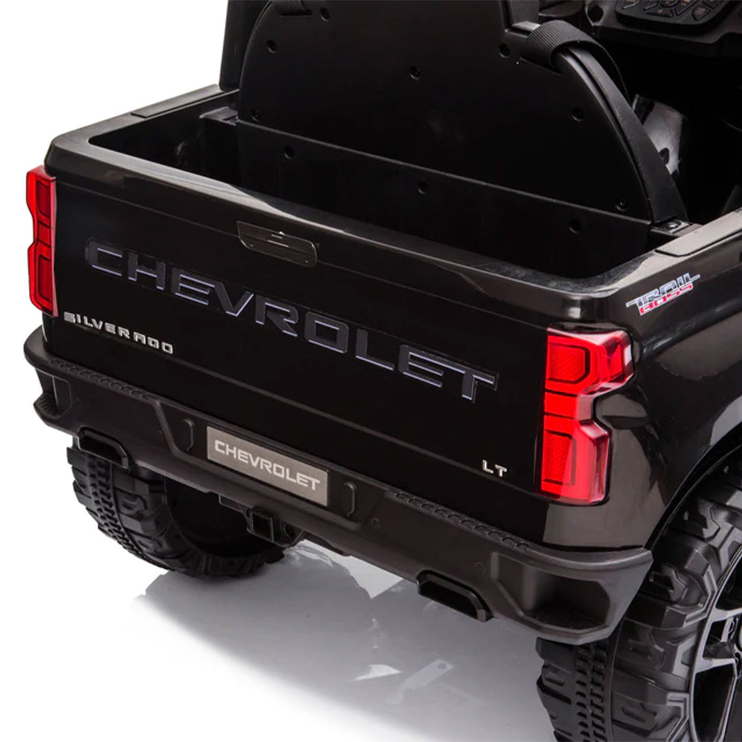 Dakott Chevy Silverado 4 x 4 Big Wheels Trail Boss Ride On Monster Truck, Black - VMInnovations