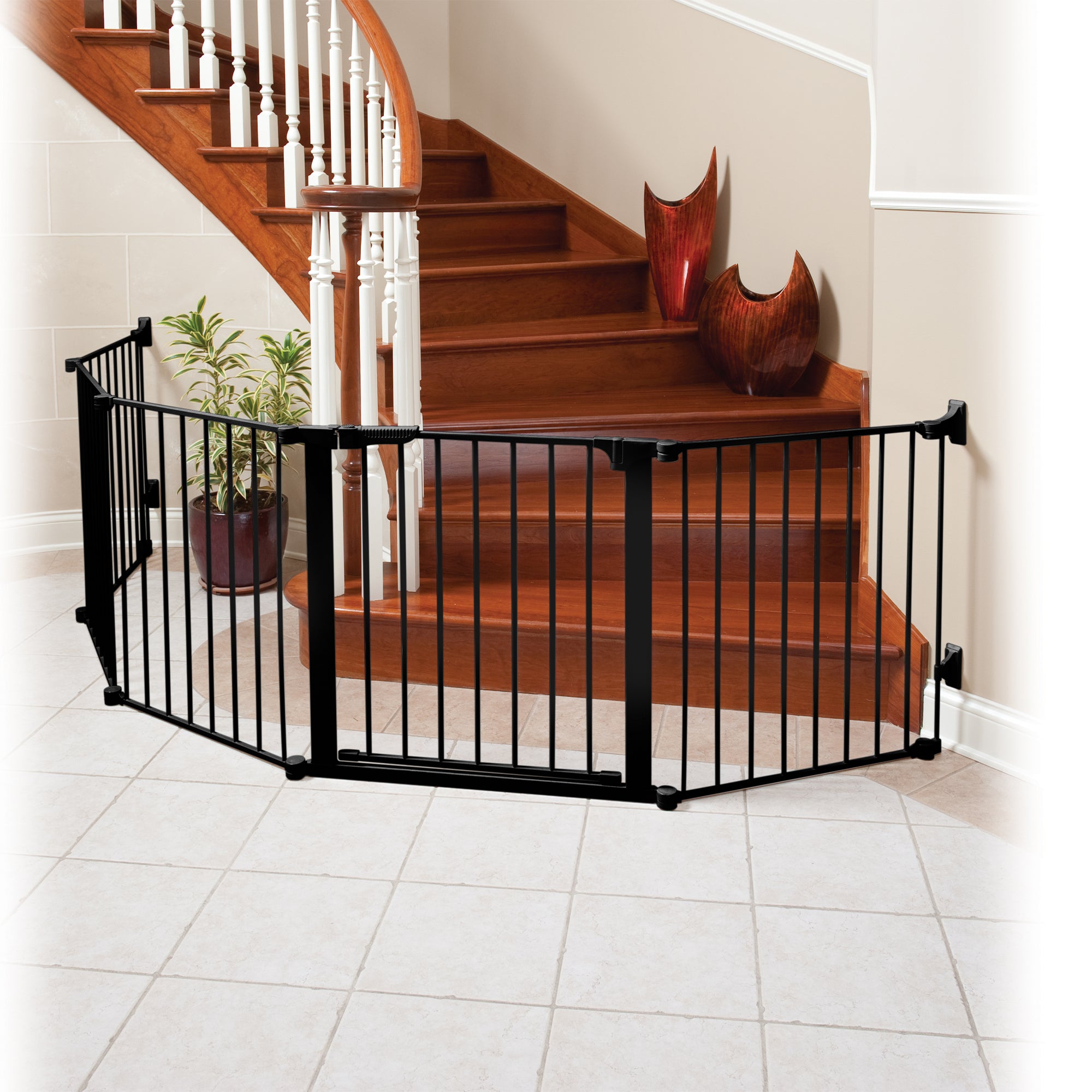 KidCo 30 Inch Door Mounted Magnet Locking Baby Safety Gate, Black (Used) - VMInnovations