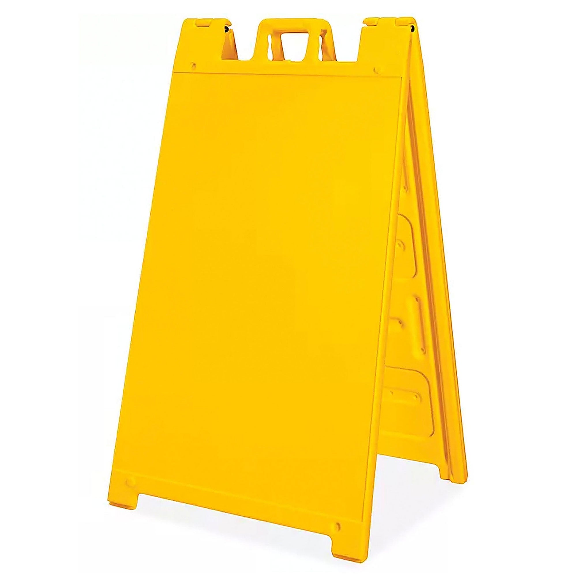 Plasticade Signicade A-Frame Portable Folding Sidewalk Sign, Yellow (3 Pack)