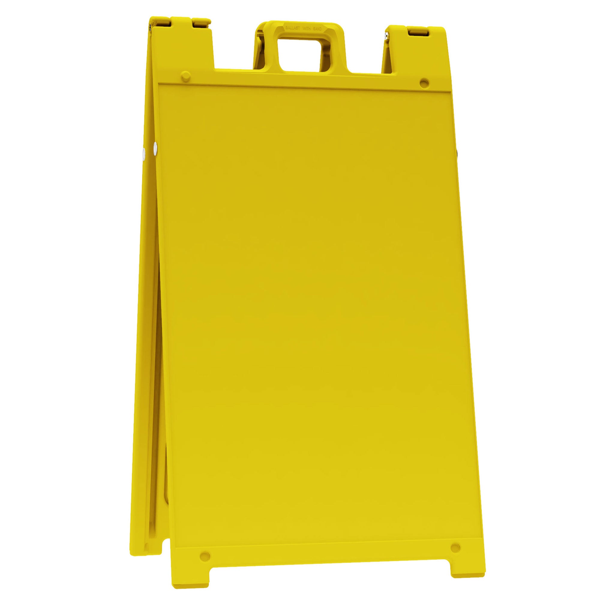 Plasticade Signicade A-Frame Portable Folding Sidewalk Sign, Yellow (3 Pack)
