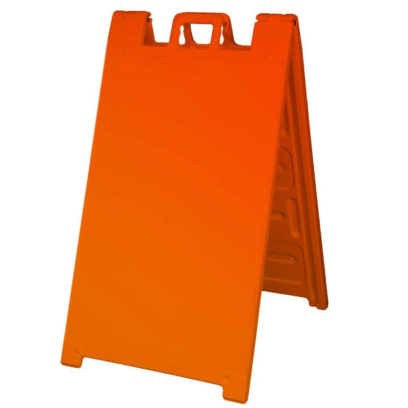 Plasticade Signicade A-Frame Portable Folding Sidewalk Sign, Orange (3 Pack)