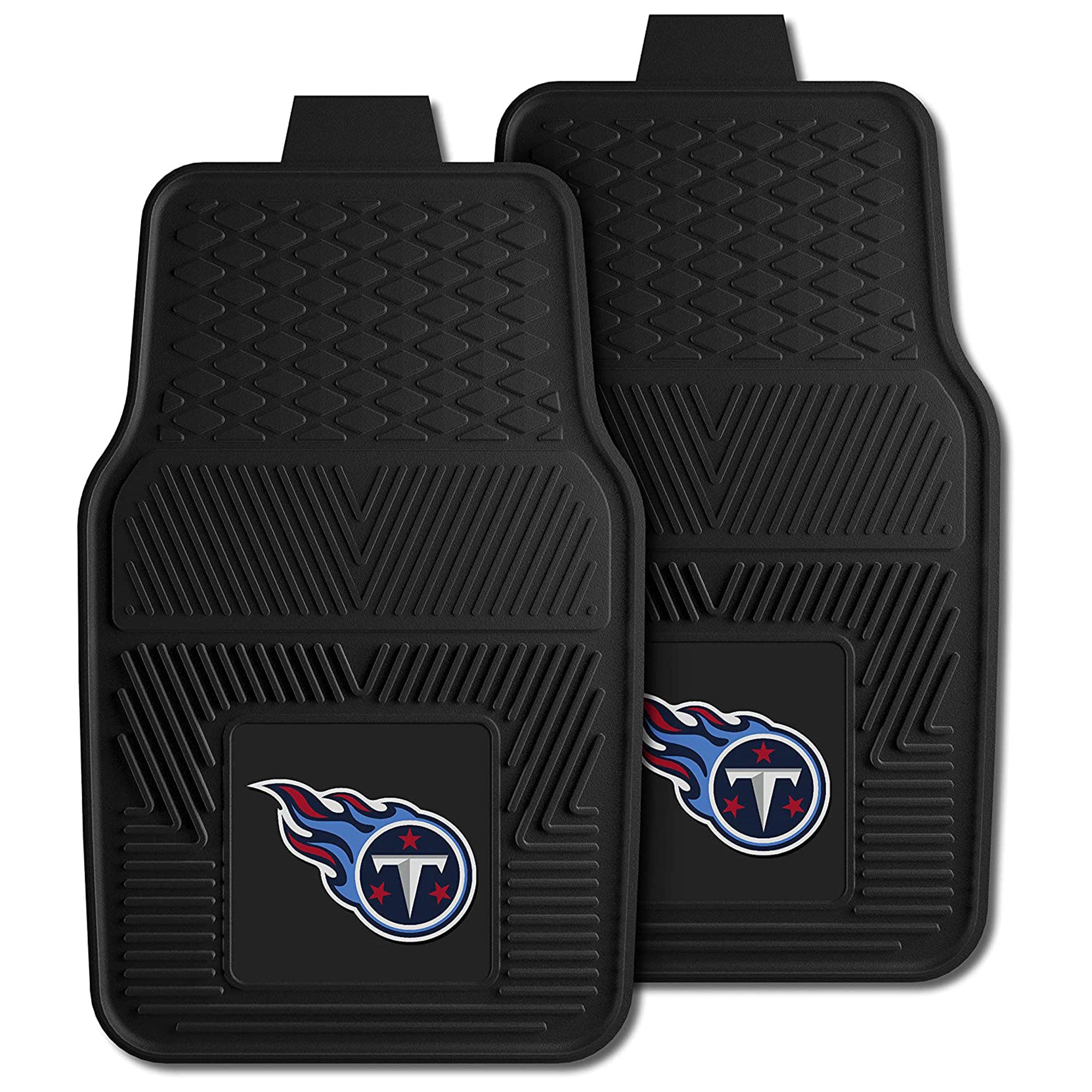 Fanmats 27x17 Inch Front Car Floor Mat 2 Piece Set, NFL Tennessee Titans (Used)