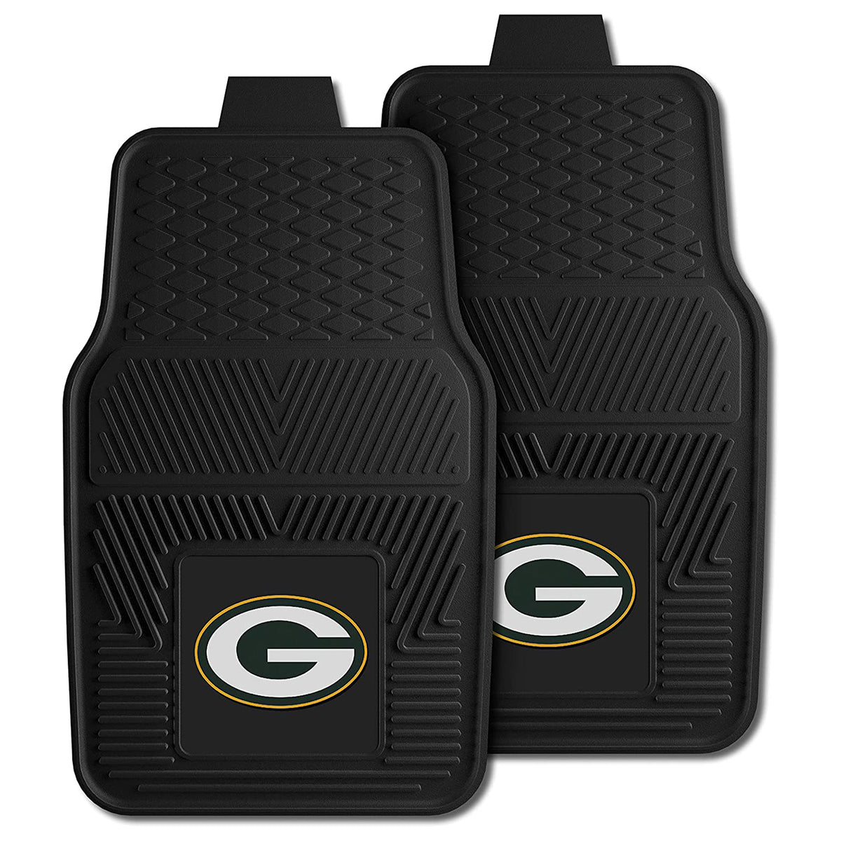Fanmats 27x17 Inch Vinyl Front Car Floor Mat 2 Piece Set, NFL Green Bay Packers