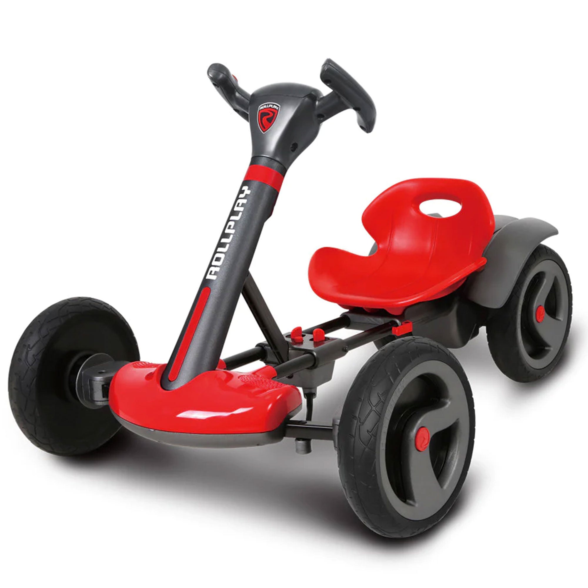Rollplay FLEX Kart 6 Volt Compact Foldable Rechargeable Ride On Toy Vehicle, Red - VMInnovations