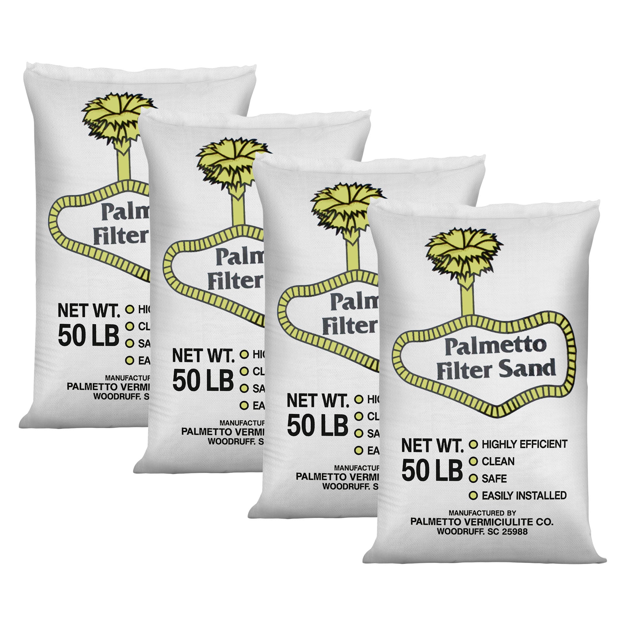 Palmetto Filter Sand for Residential Commercial Pool Filters, 50 lb (4 Pack) - VMInnovations