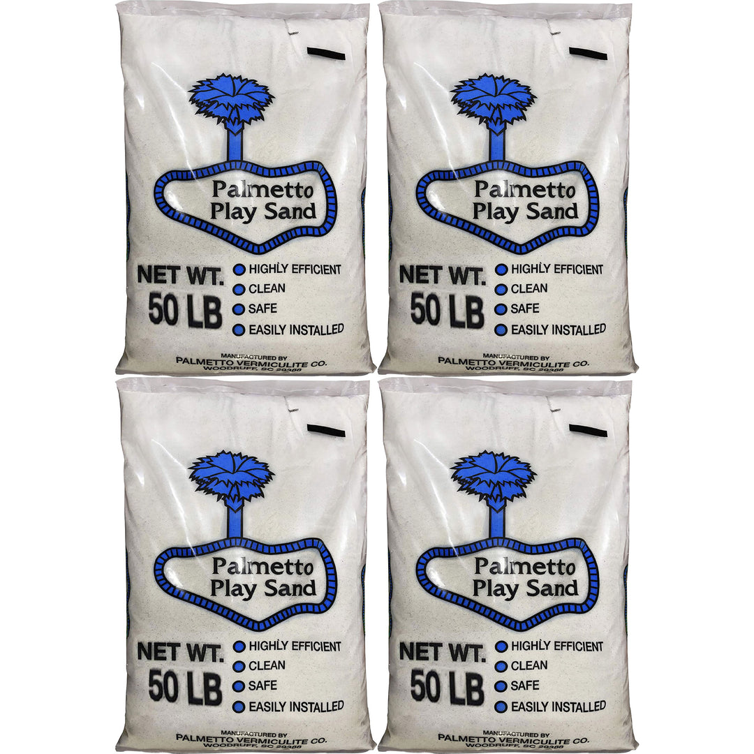 Palmetto Natural Play Sand for Sand Box & Play Areas, 50 Pounds, Creme (4 Pack) - VMInnovations