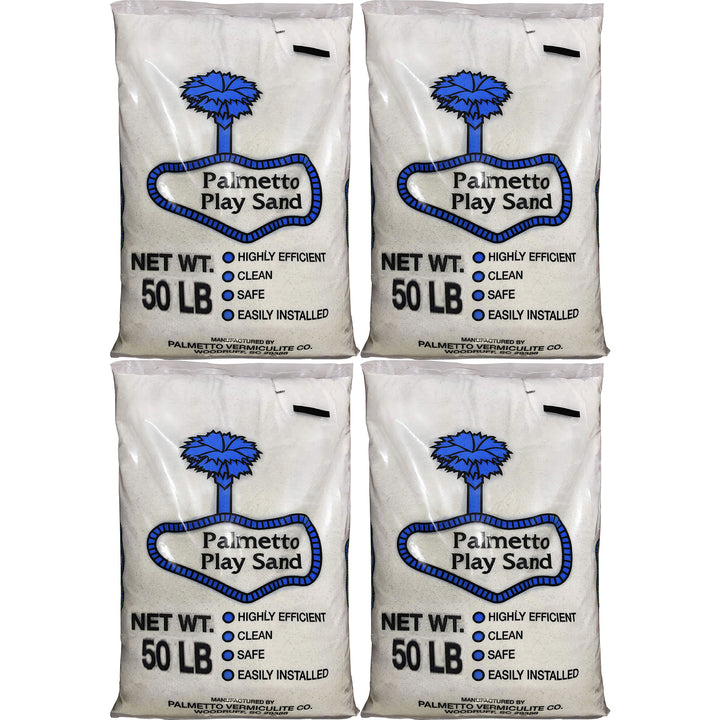 Palmetto Natural Play Sand for Sand Box & Play Areas, 50 Pounds, Creme (4 Pack) - VMInnovations