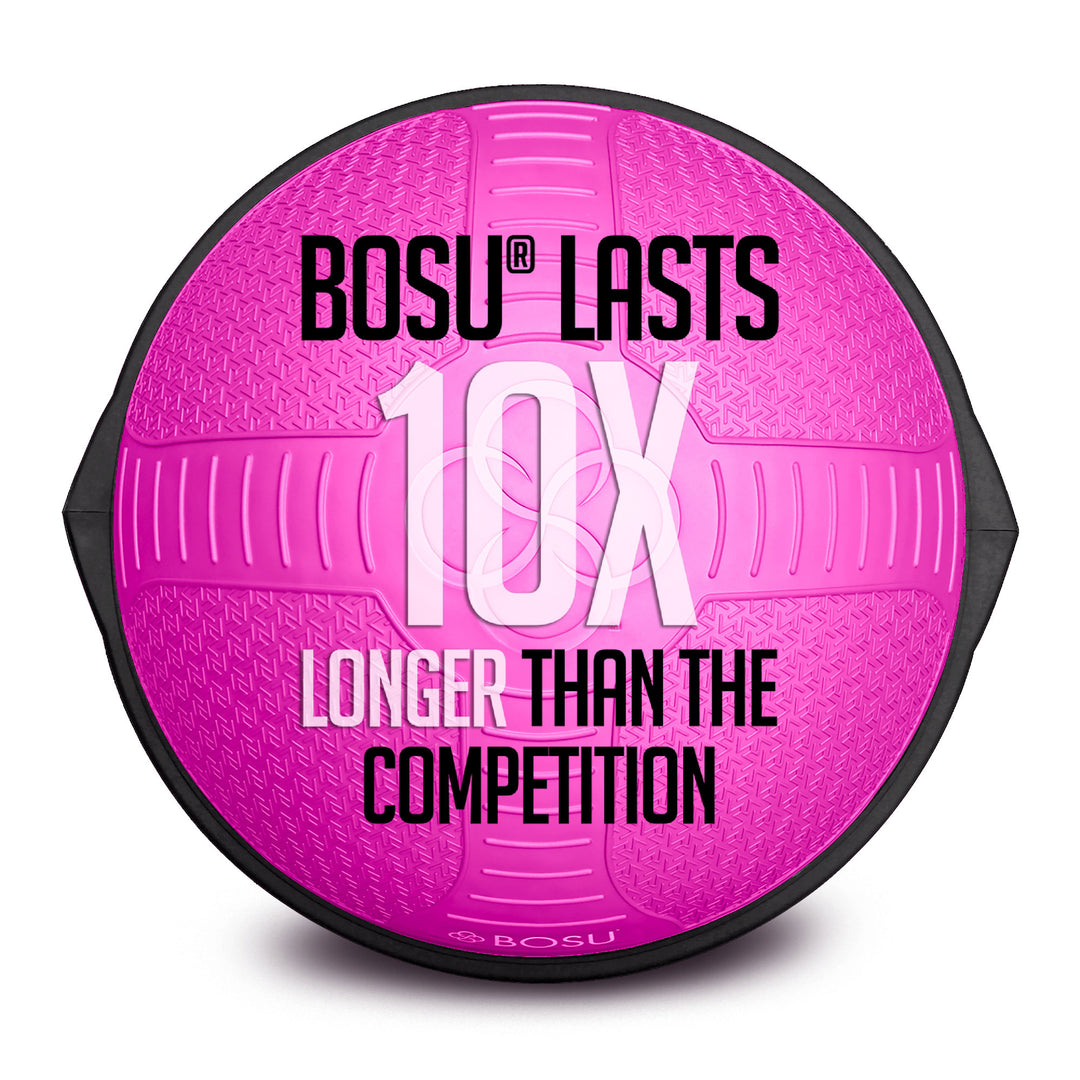 BOSU NexGen Home Fitness Exercise Gym Strength Flexibility Balance Trainer, Pink - VMInnovations
