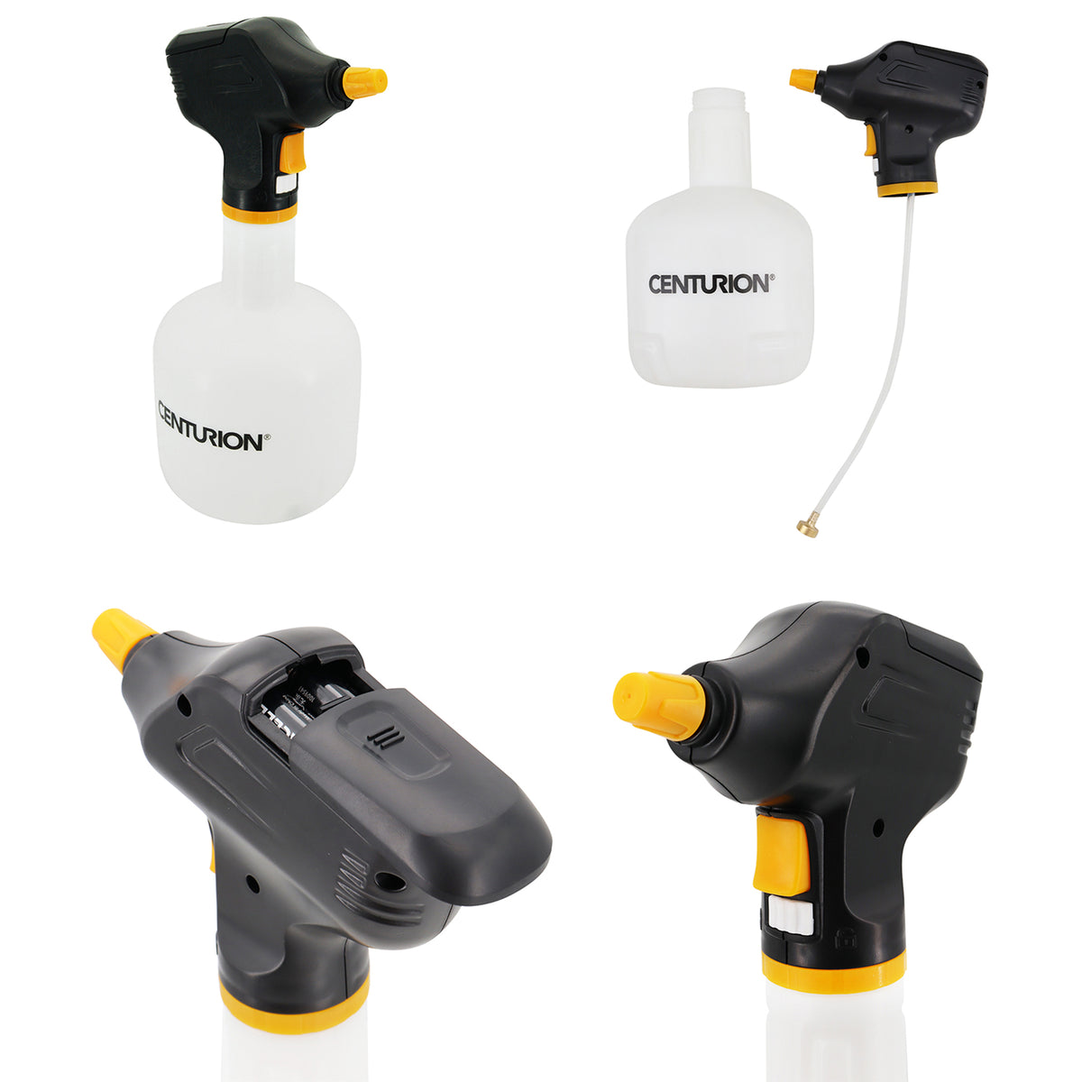 (2 pack) CENTURION Battery-Powered Outdoor Adjustable Nozzle Sprayer Bottles