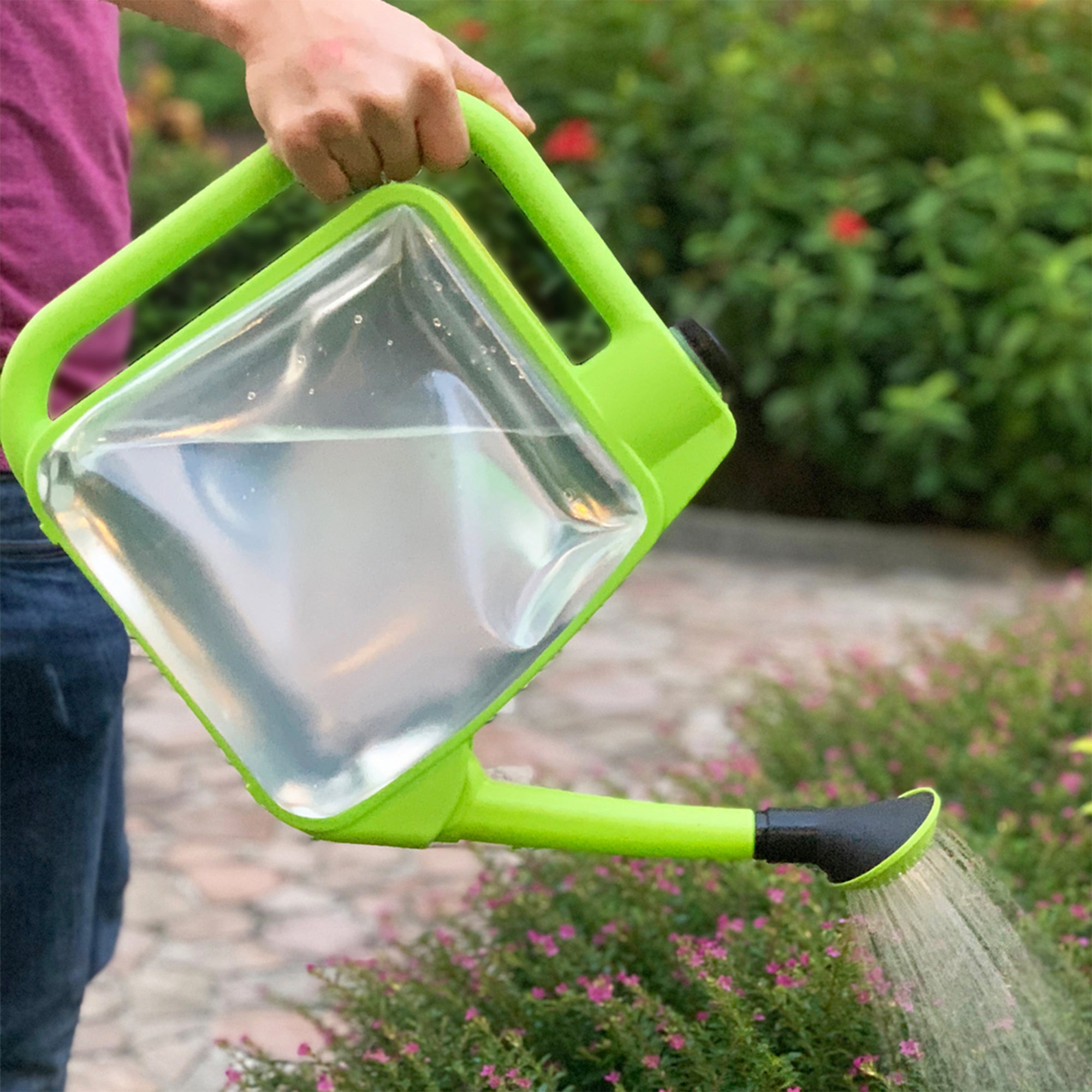 CENTURION 1.5 Gallon Foldable Watering Can with Rotate Nozzle, Green (Open Box) - VMInnovations